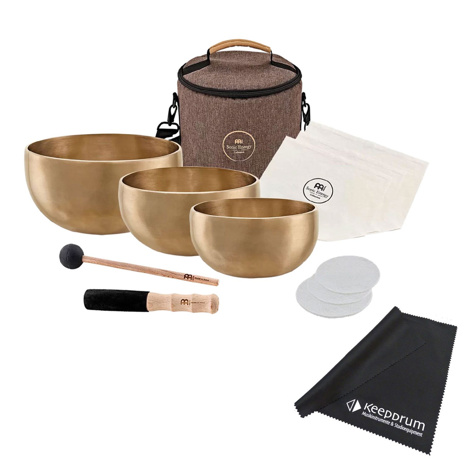 Klangschalen Meinl Sonic Energy Klangschalen-Set SB-Y1 Yoga Nidra mit Tuch