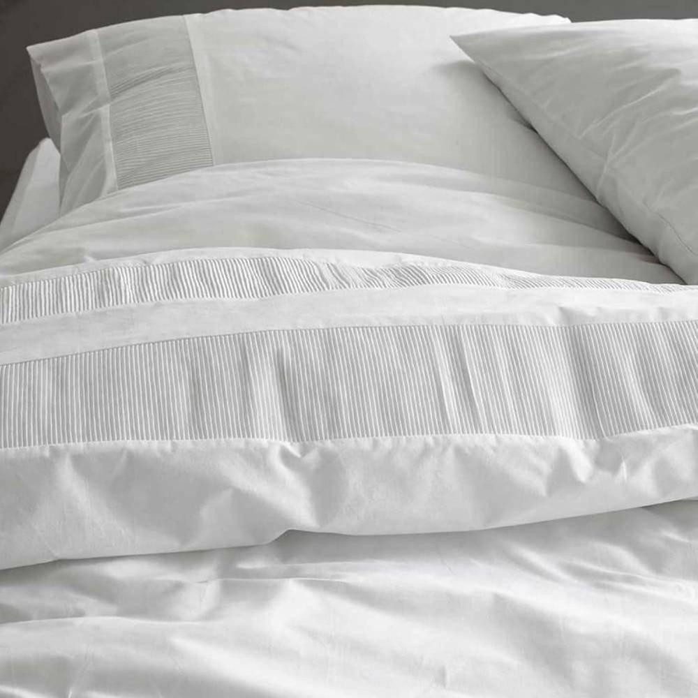 Essenza Bettwäsche ESSENZA Perkal Bettwäsche Meiki White 200 x 200 cm + 2 x 80 x 80 cm, Perkal, 3 teilig