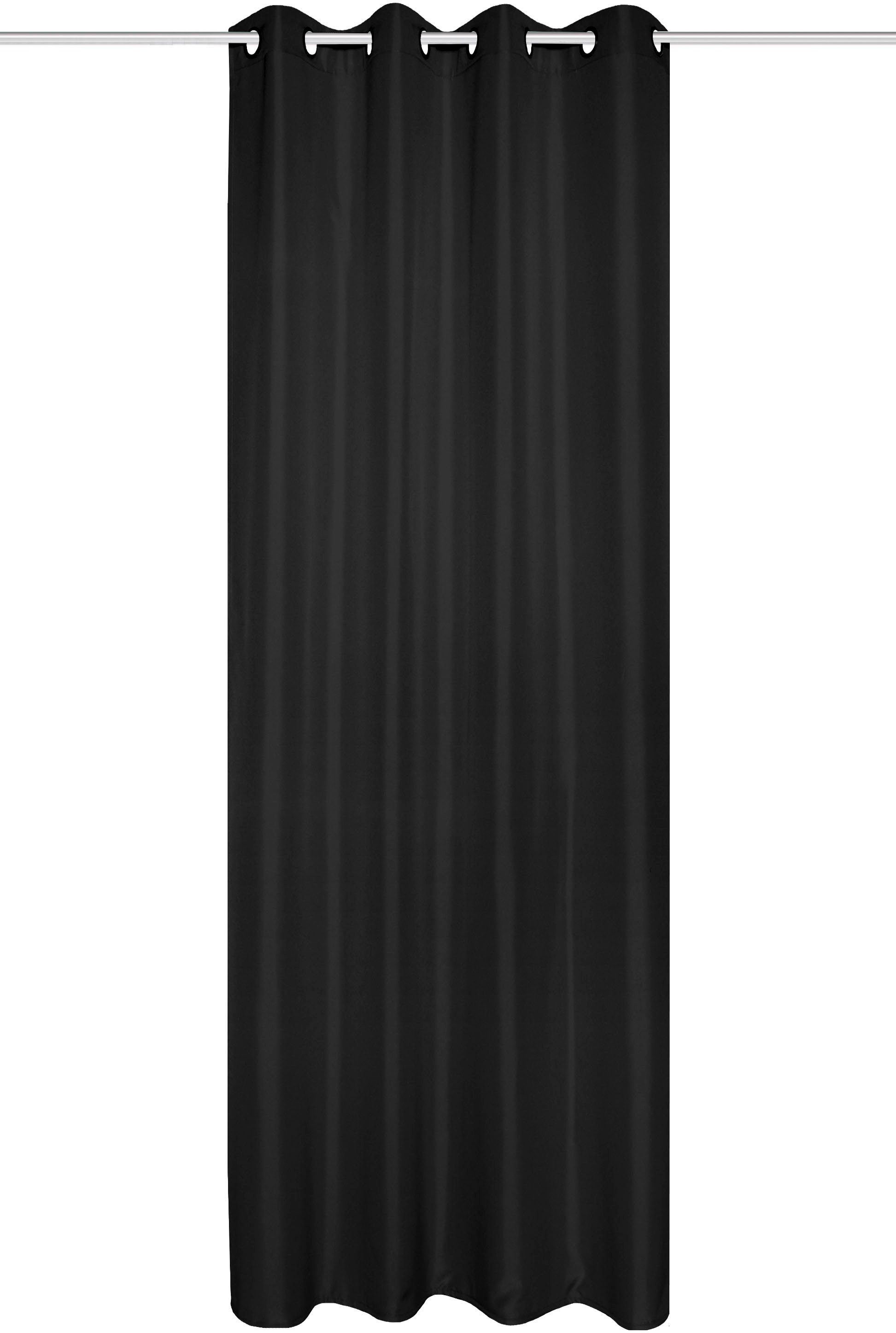 Home Basics Vorhang ATLANTIK (1 St), Ösen, blickdicht, Ösenschal Uni ATLANTIK