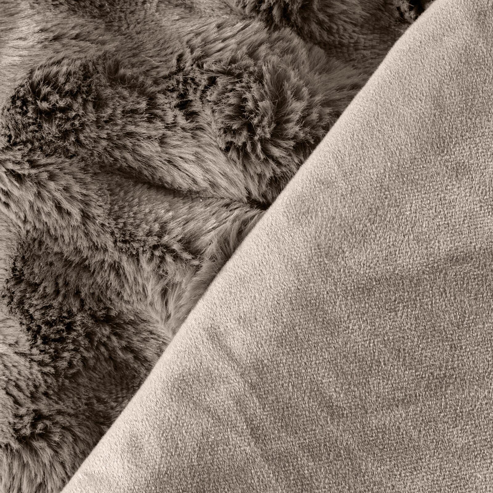 Eurofirany Bettüberwurf Weiche Tagesdecke mit Fellstruktur, 3D-Muster, 200x220 cm, schwer & warm – Bild 3 von 3
