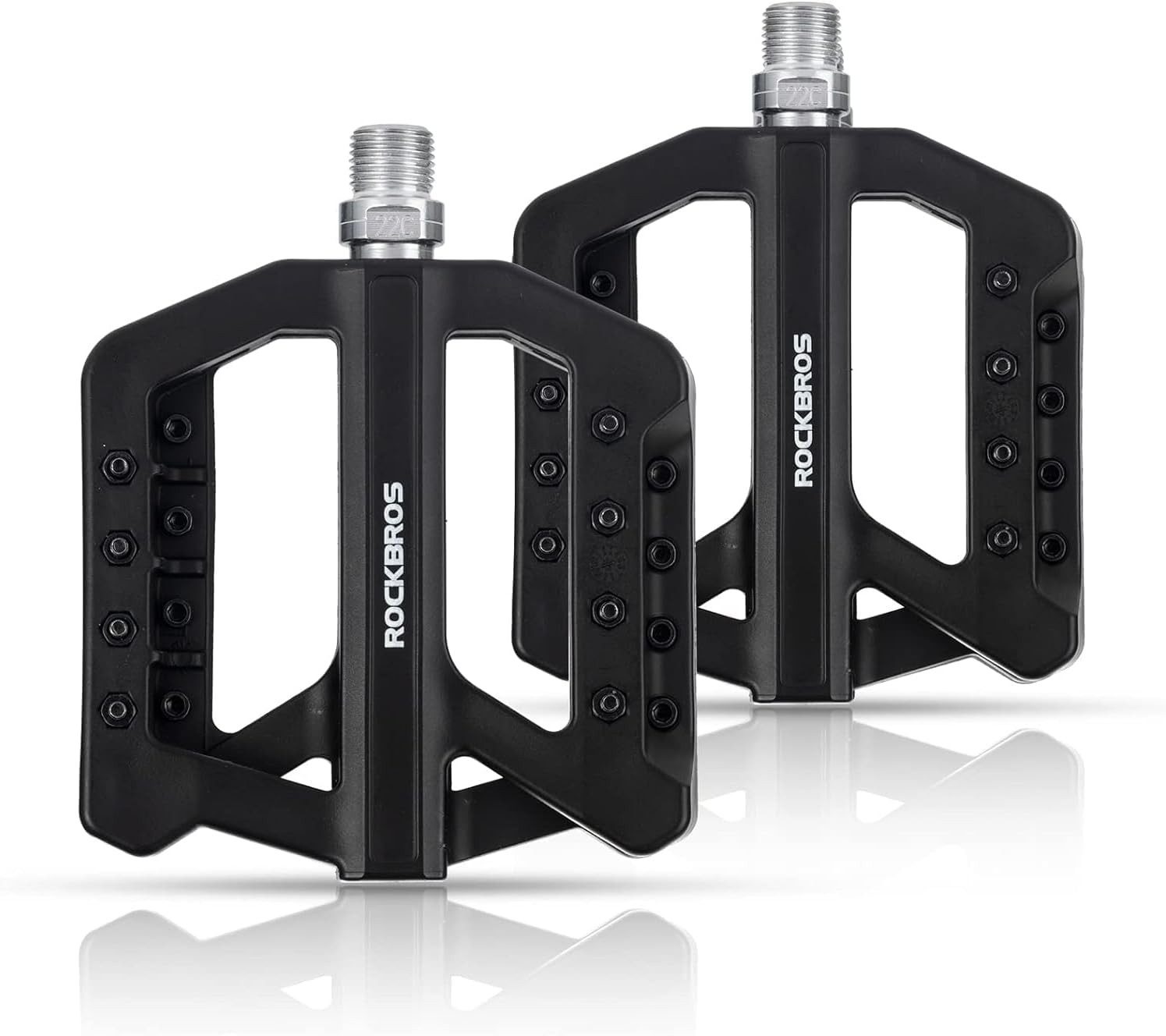 ROCKBROS Fahrradpedale Fahrradpedale 9/16 Zoll Nylon breit rutschfest abgedichtet