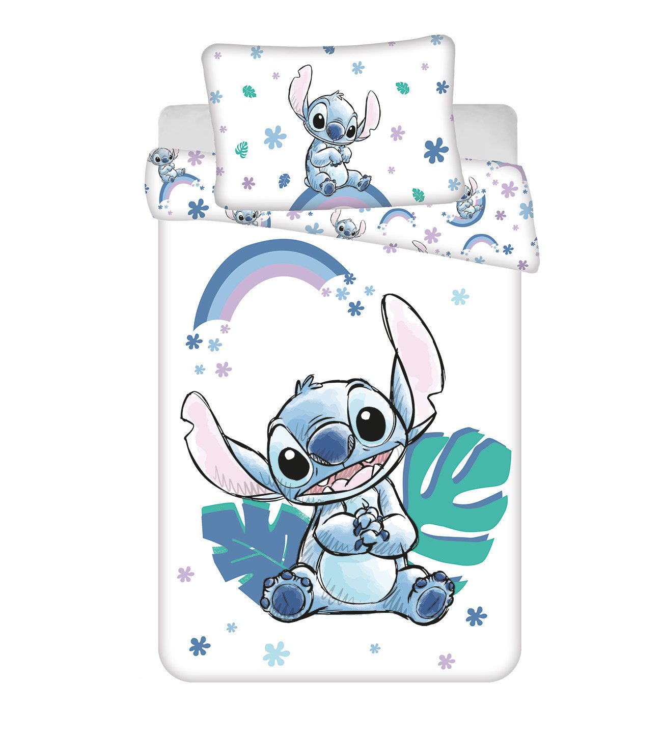 Lilo & Stitch Babybettwäsche Wendebettwäsche Baby Lilo und Stitch Rainbow 2 günstig online kaufen