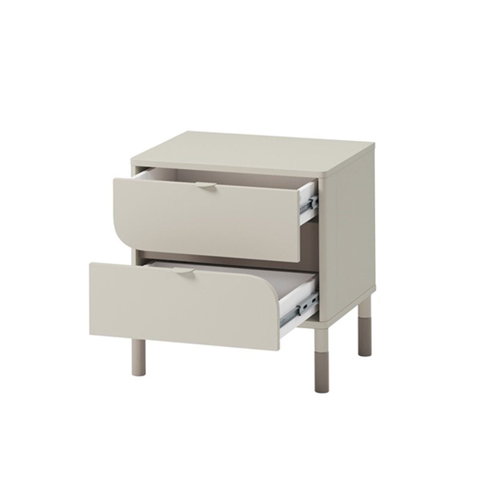 Compleo Nachttisch JUNA, mit zwei Schubladen, auf hohen Beinen, Farbe: beige