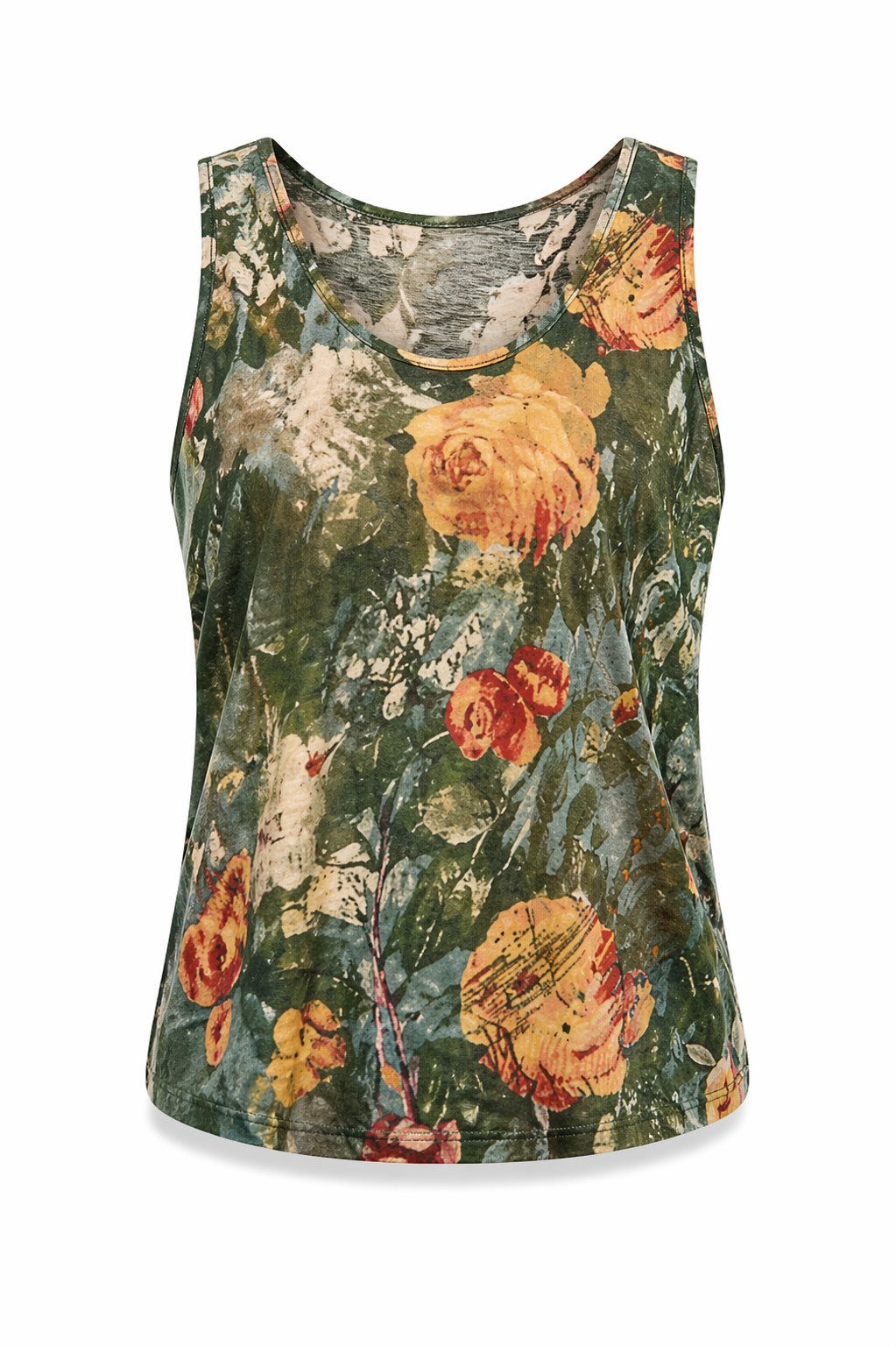 Freeman T. Porter Stricktop Dulcia Flowers Damen Top - Tanktop - Stricktop Damen Blumen