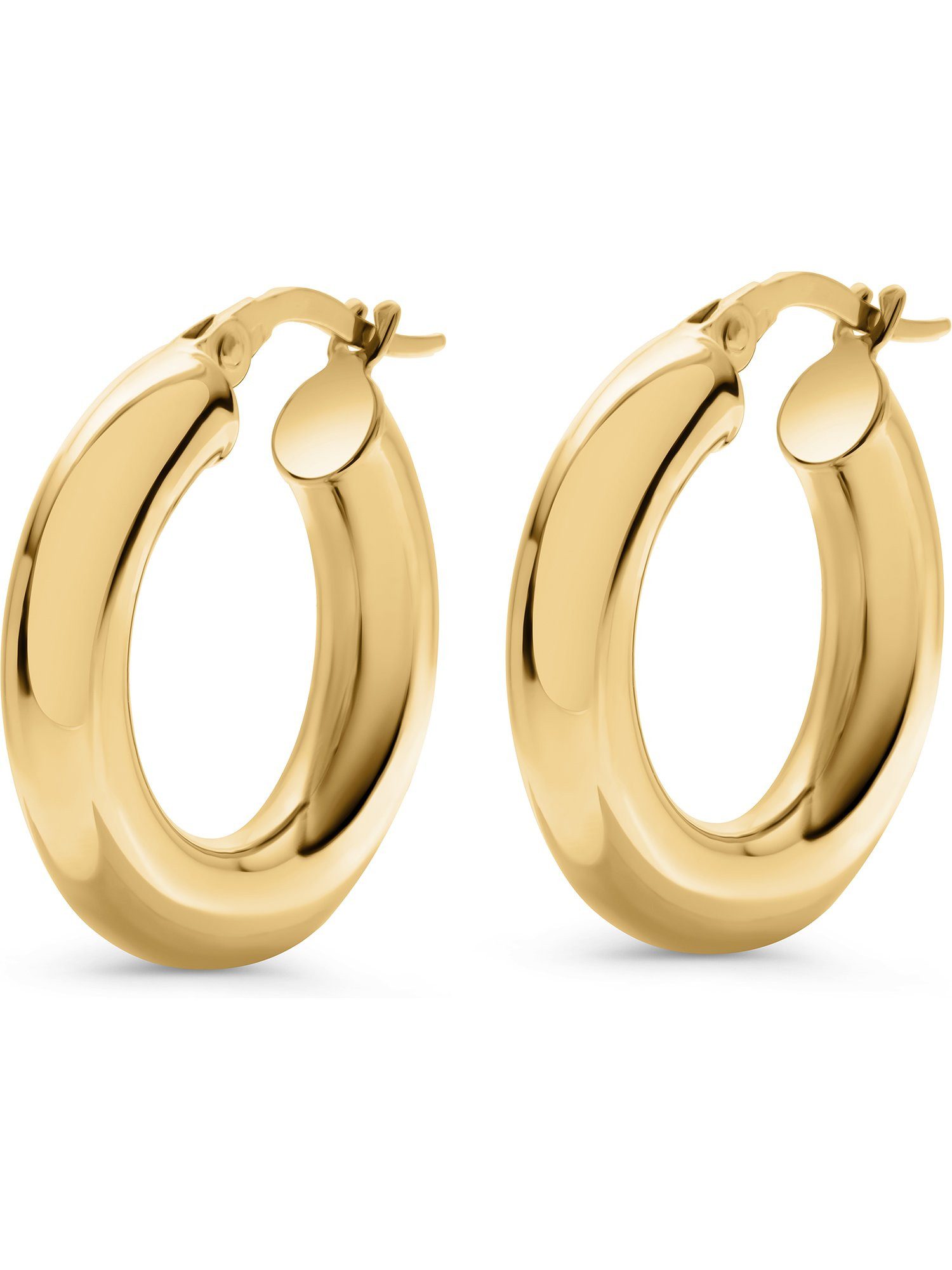 Paar Creolen CHRIST Damen-Creolen 585er Gelbgold