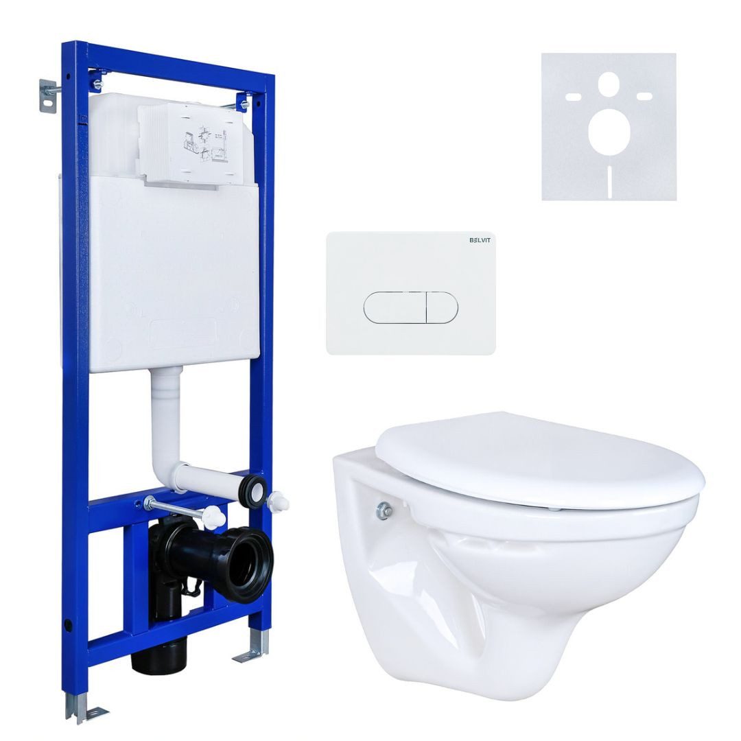 Belvit Tiefspül-WC BV-HW6001KomplettSet, Komplettset günstig online kaufen