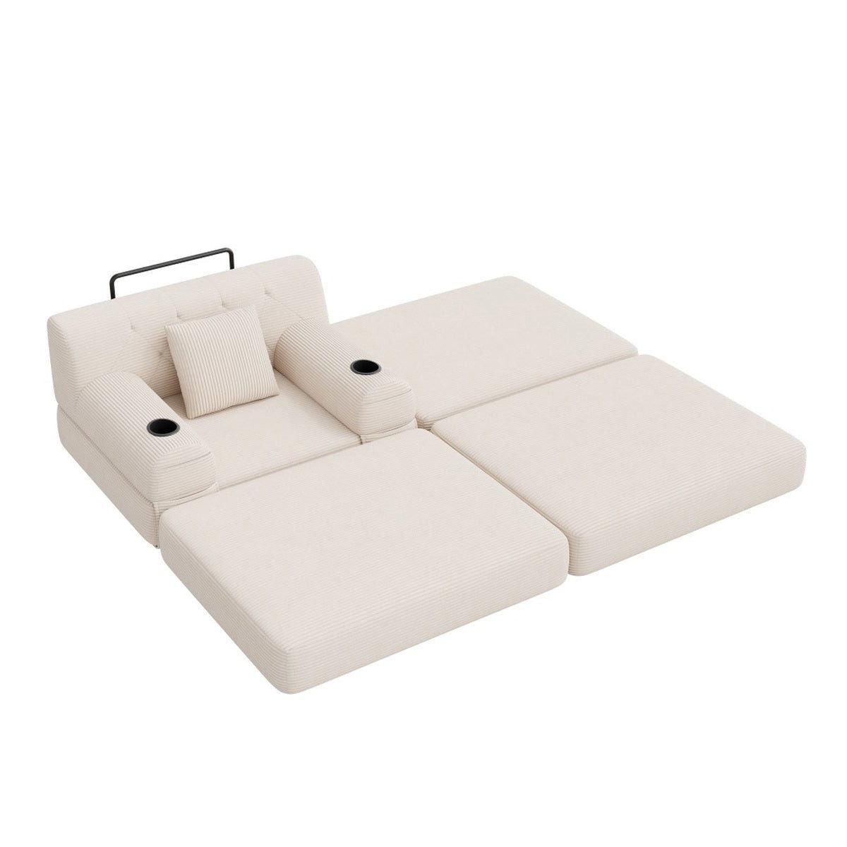 SIKAINI Sofa Sofa aus Cord in beige, 1 Teile