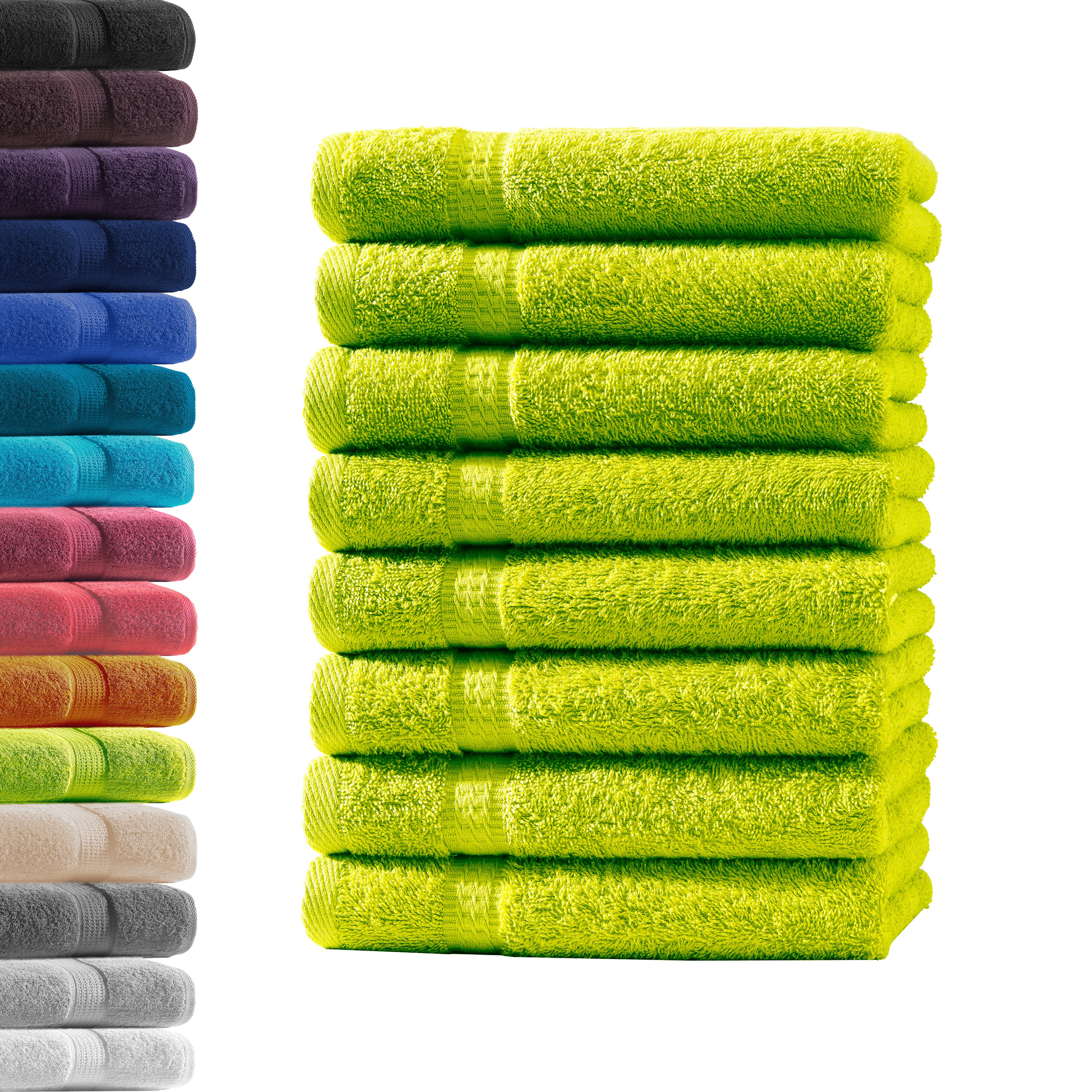 Hometex Premium Textiles Handtuch in Premium Qualität 500 g/m², Feinster Frottier-Stoff 100% Baumwolle, 8x Gästetuch, weich, saugfähig, extra schwer & flauschig