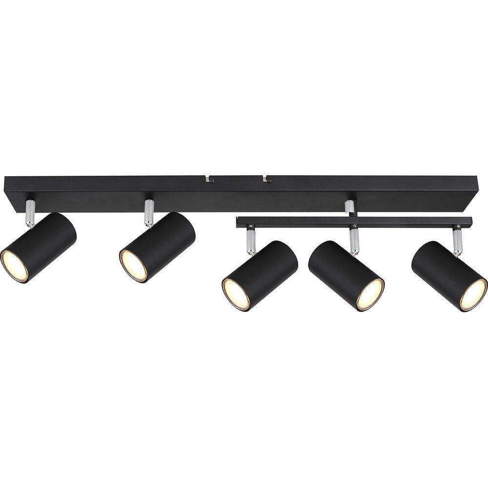 Leuchtmittel Spots 5 inklusive, Deckenspot, nicht schwarz Flammig GU10 Deckenleuchte Globo LED Deckenleuchte