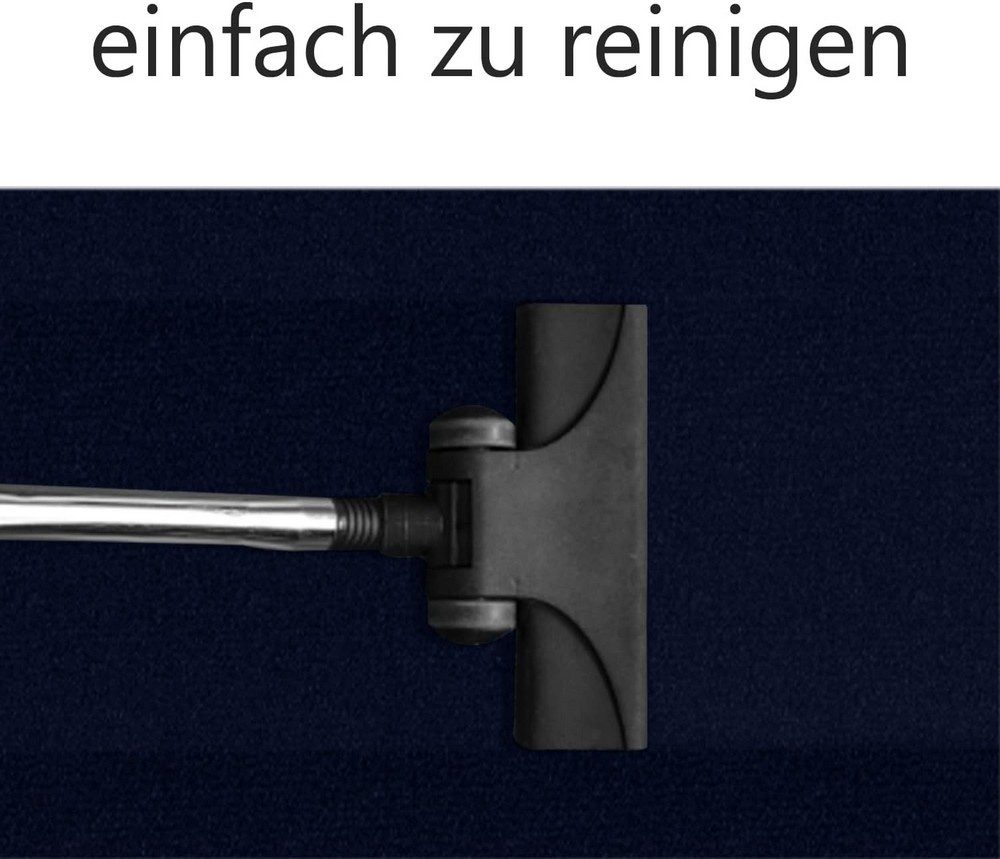 MDEKOR Nadelvliesteppich Teppichboden Meterware - Teppich Läufer, 50x200cm Dunkelblau