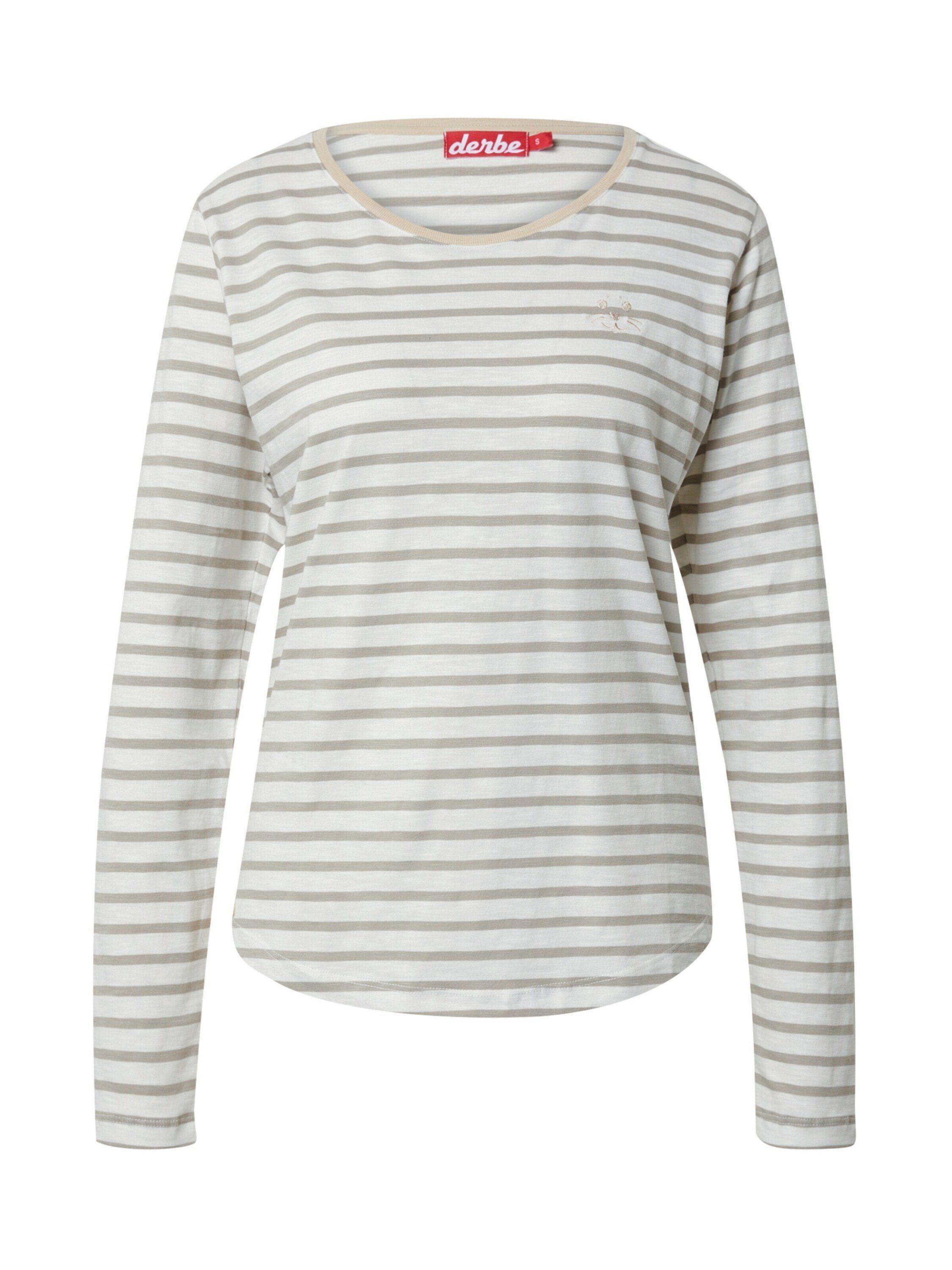 Derbe Langarmshirt Robbenschnute (1-tlg) Stickerei Striped Paloma