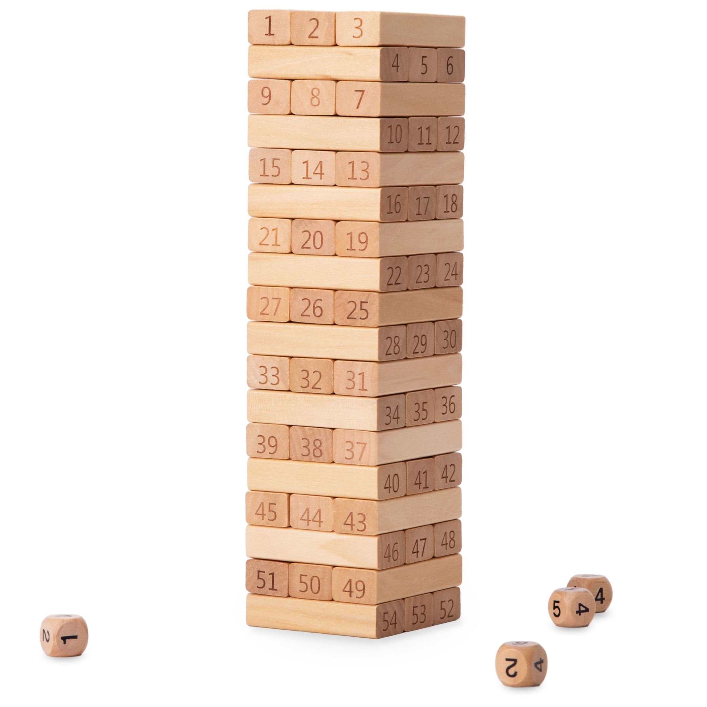 Tower Holz-Arcade-Spiel Zahlen Mamabrum Klötze Puzzle-Sortierschale - -