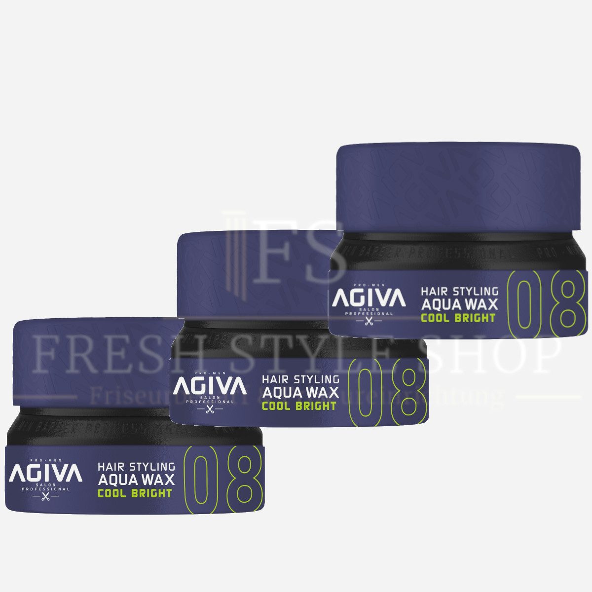AGIVA Professional Воск для волос 3x Воск для волос Haar Wax 155ml 08 Cool Bright, 3-tlg.