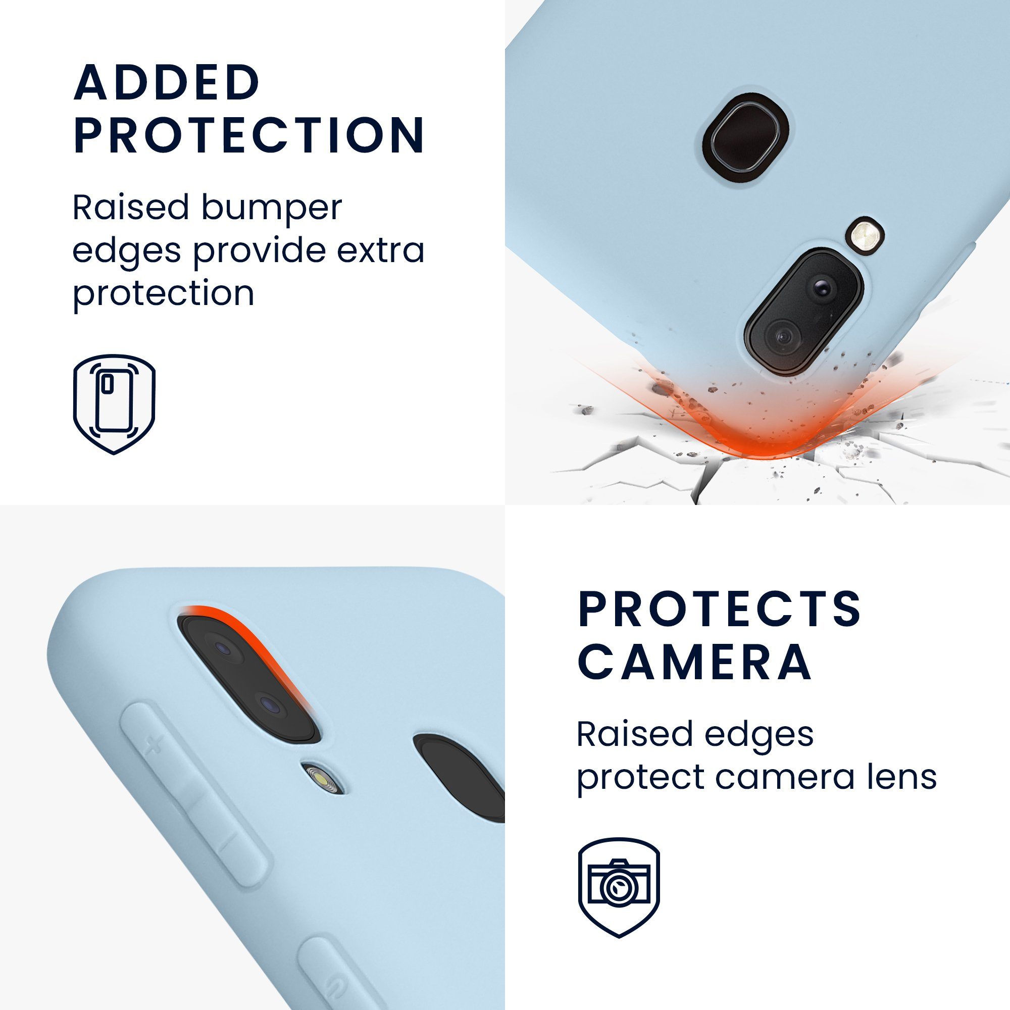 kwmobile Handyhülle Hülle für Samsung Galaxy A20e, Hülle Silikon - Soft Handyhülle - Handy Case Cover