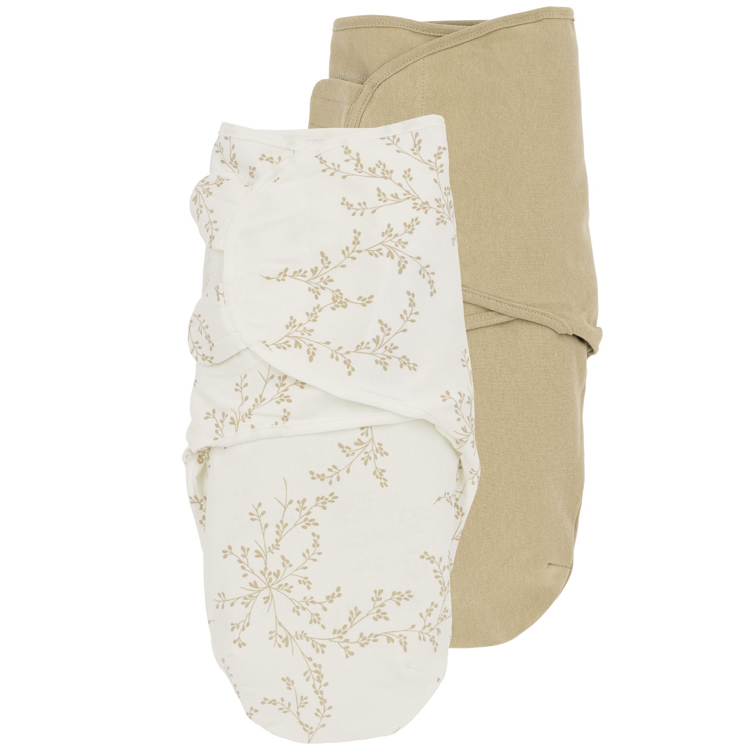 Meyco Baby Pucksack Branches Sand (100% Baumwolle, 2 tlg), 0-3 maanden - 2-Pack