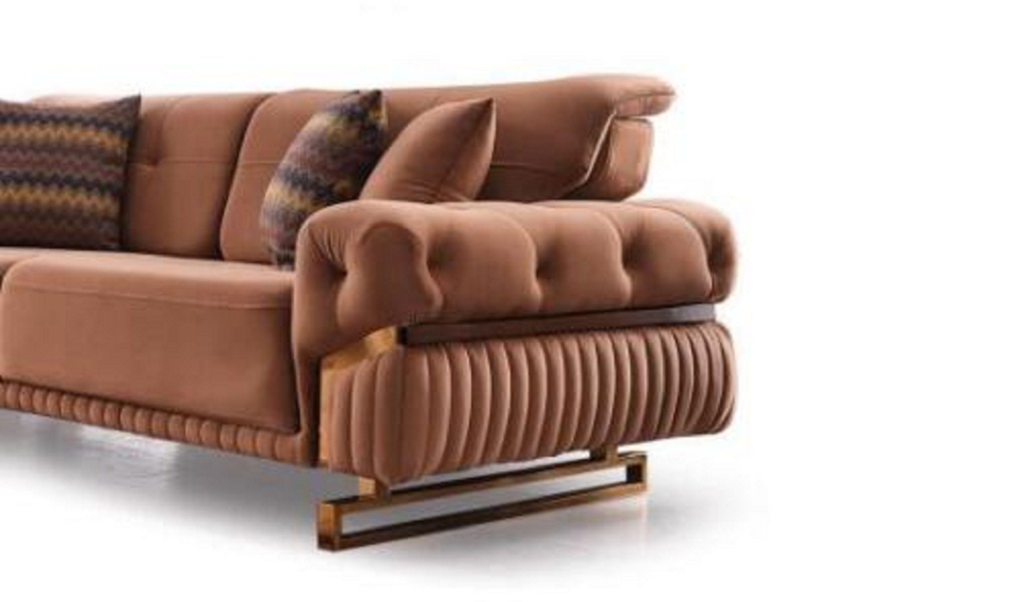 JVmoebel 3-Sitzer Luxus 3 sitzer Sofa Möbel Polster Stoff Couch Wohnzimmer Neu Möbel, 1 Teile, Made in Europa