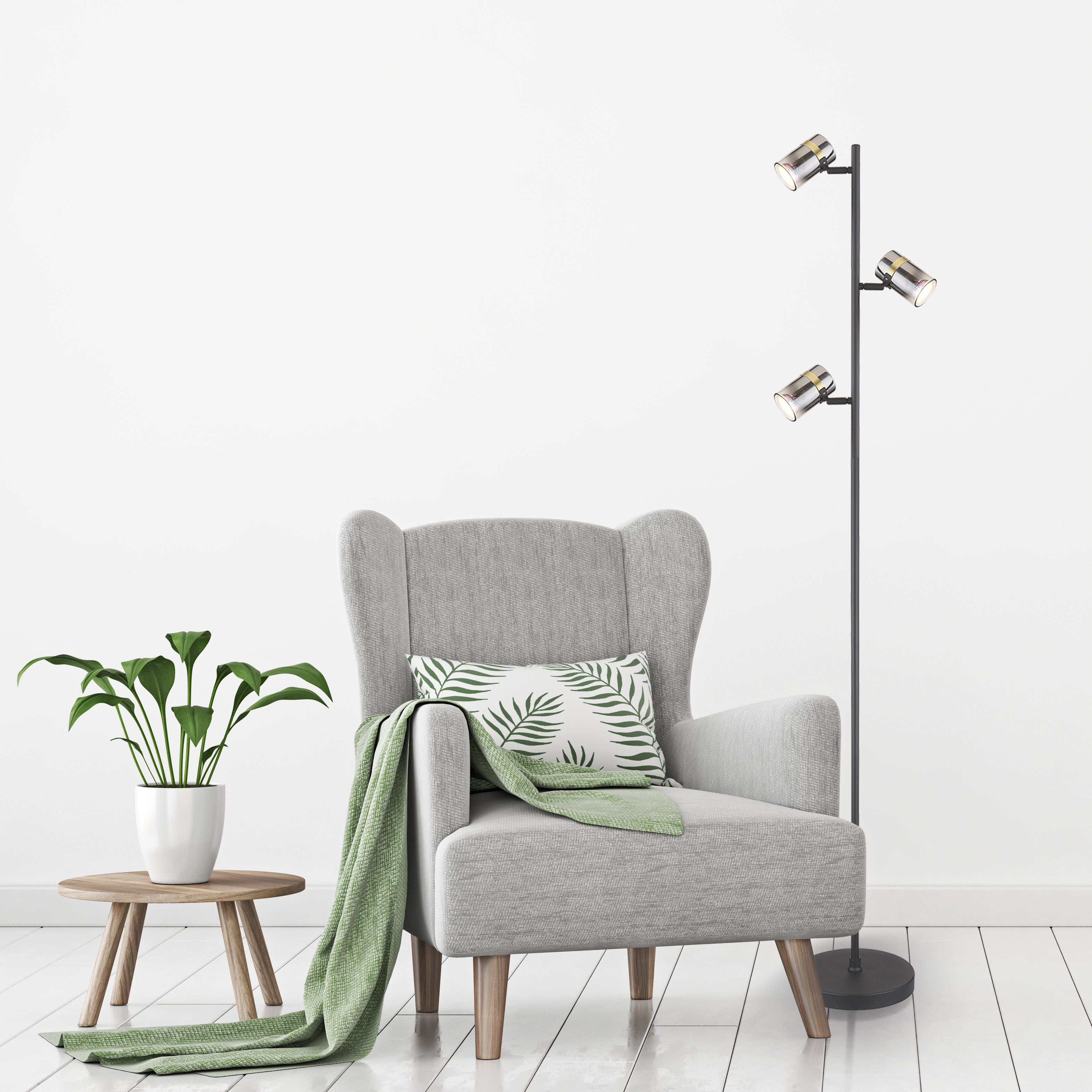 GLOBO LIGHTING Stehlampe TRABBY, ohne Leuchtmittel, Stehleuchte/Wohnzimmer/Schlafzimmer/Flur