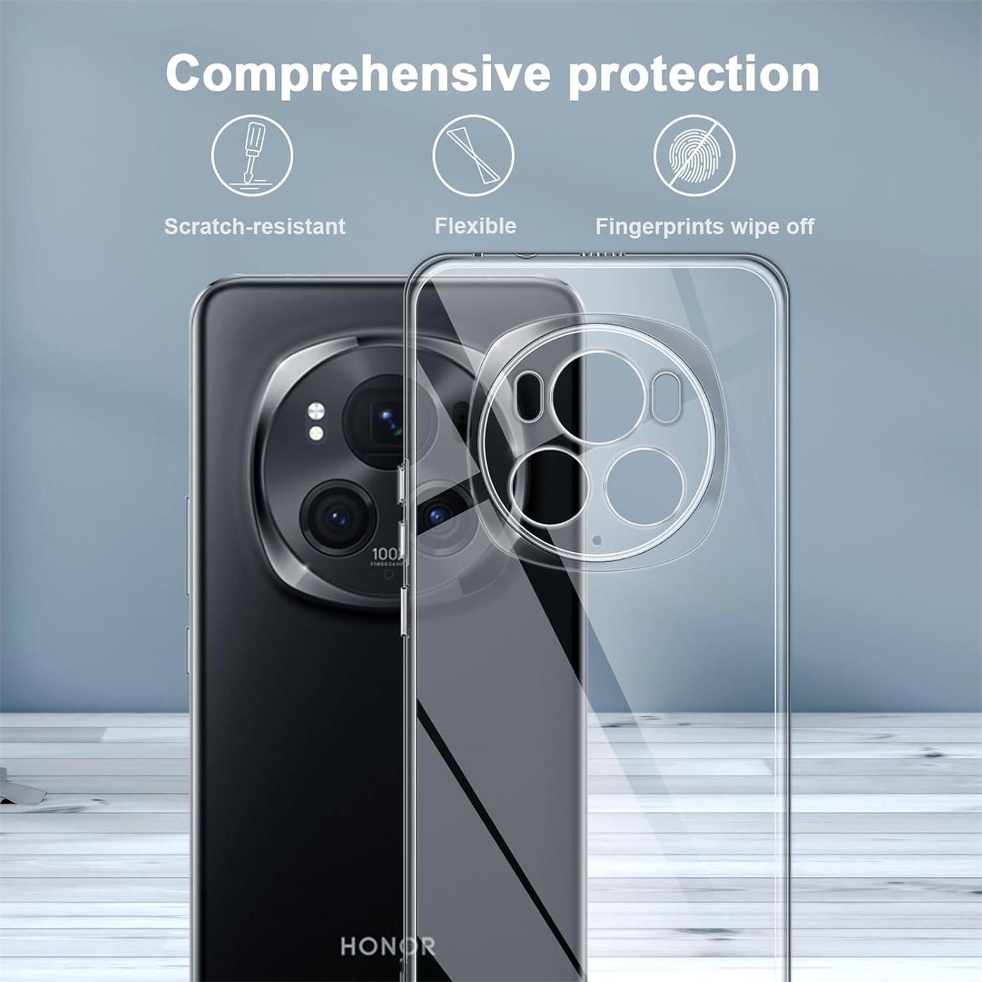 CoolGadget Handyhülle Transparent Ultra Slim Case für Honor Magic 6 Pro 6,8 Zoll, Silikon Hülle Dünne Schutzhülle für Magic6 Pro Hülle – Bild 5 von 5