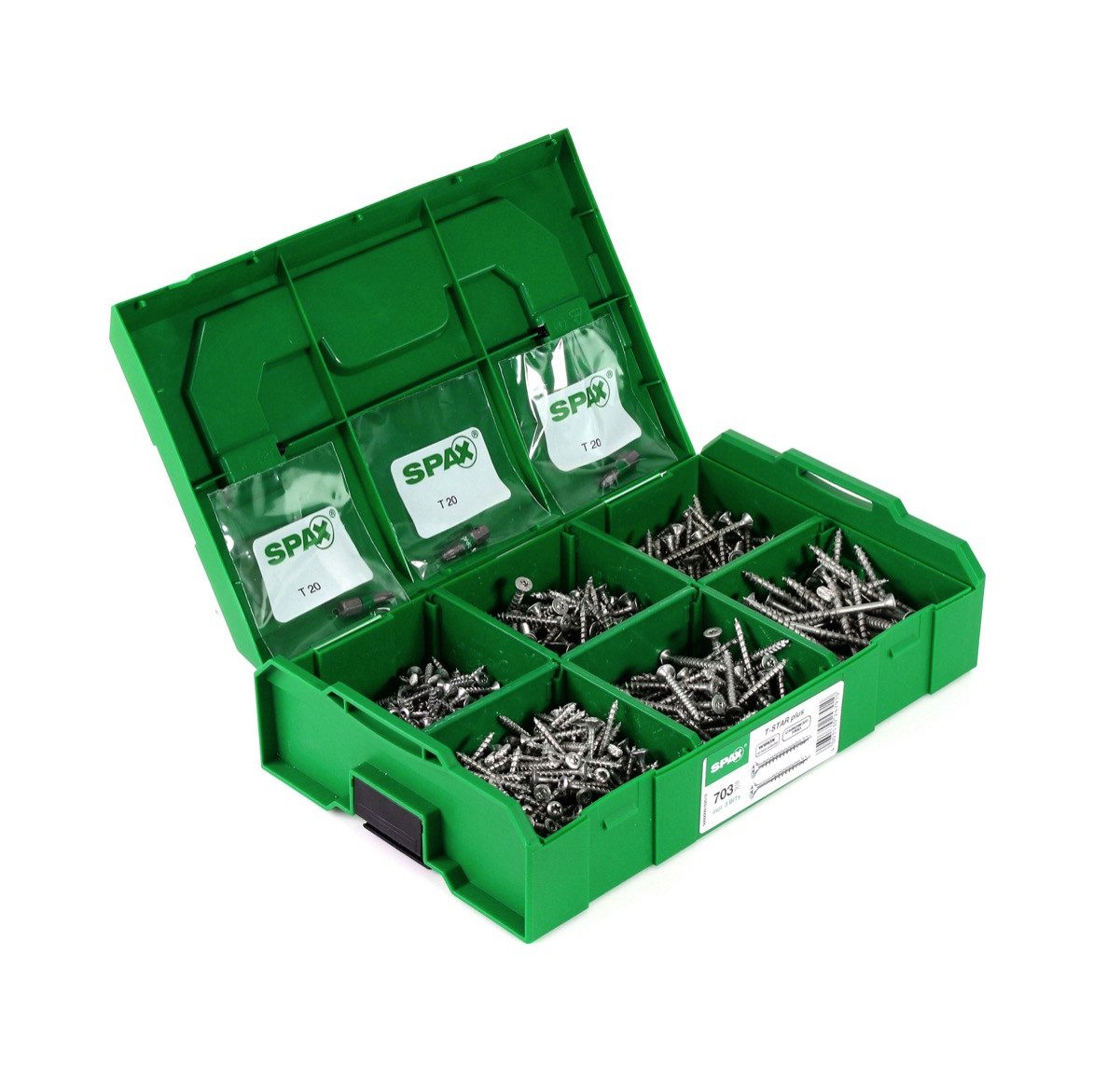 SPAX Schrauben-Set SPAX® Montagekoffer T-STAR Plus Schraubenset 703 tlg. mit 6