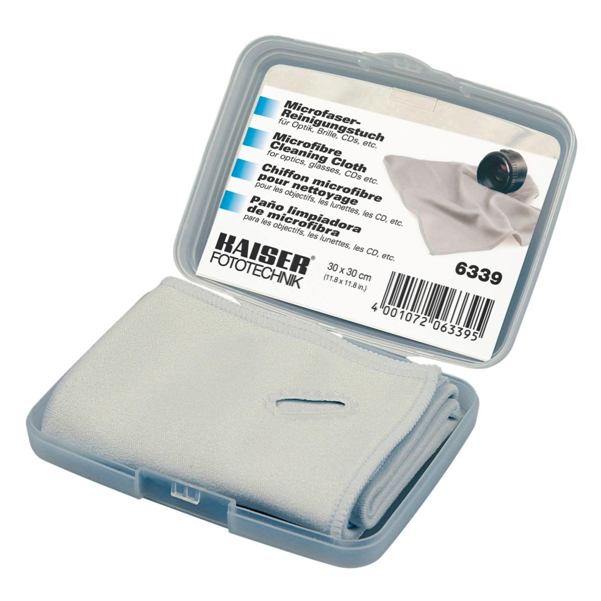 Kaiser Fototechnik Microfaser Reinigungstuch Premium 6339 Mikrofasertuch