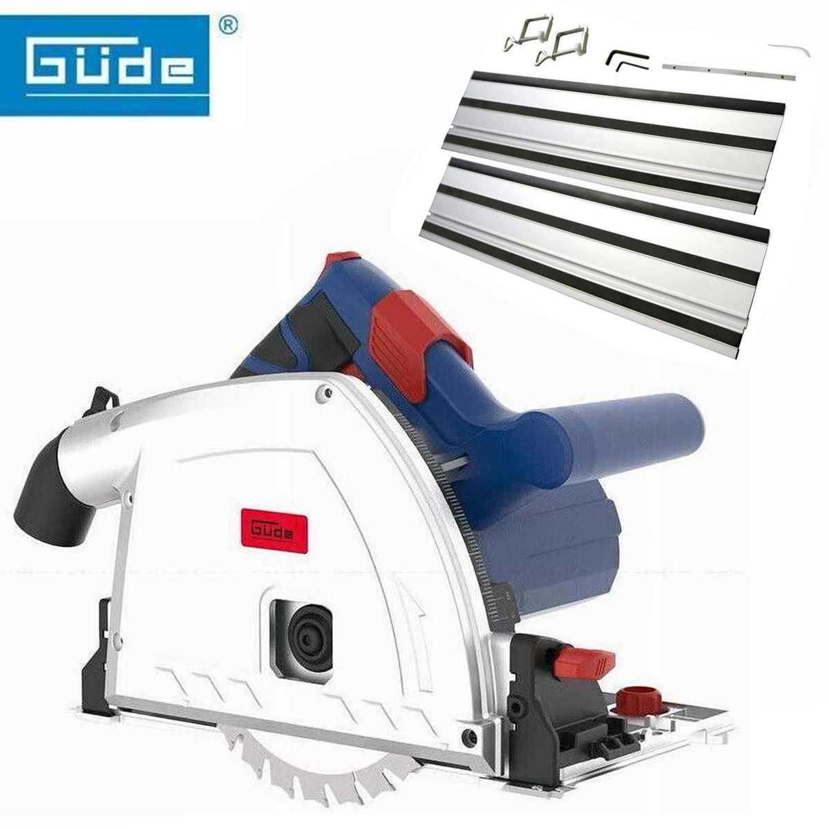 Güde Tauchsäge Tauchkreissäge 1400W Handkreissäge Kreissäge inkl Führungschienen
