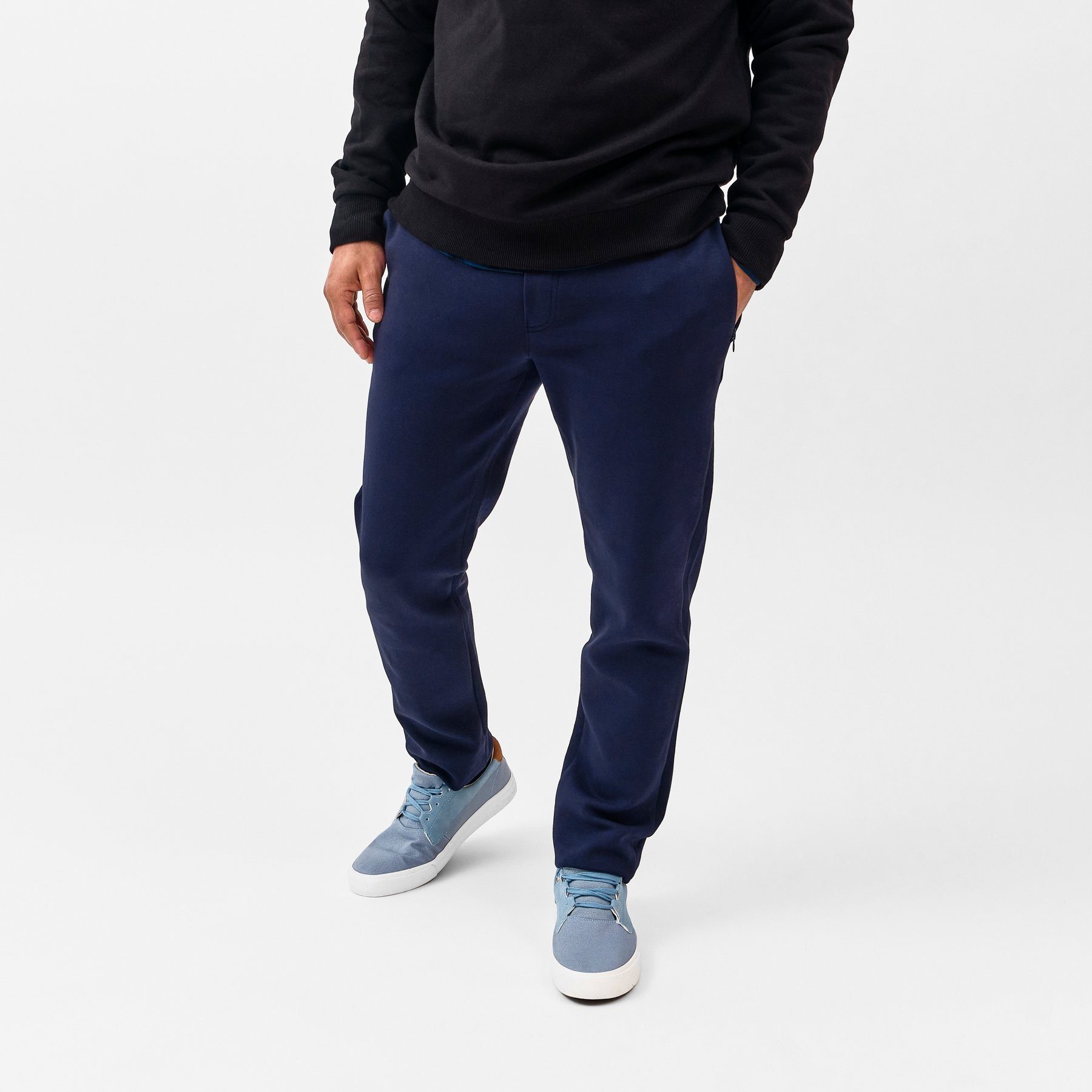 Papas Shorts Relaxhose Schicke und bequeme Freizeithose Jogginghose Jogger für den Alltag (1-tlg) aus Baumwolle mit sicheren Reißverschlusstaschen