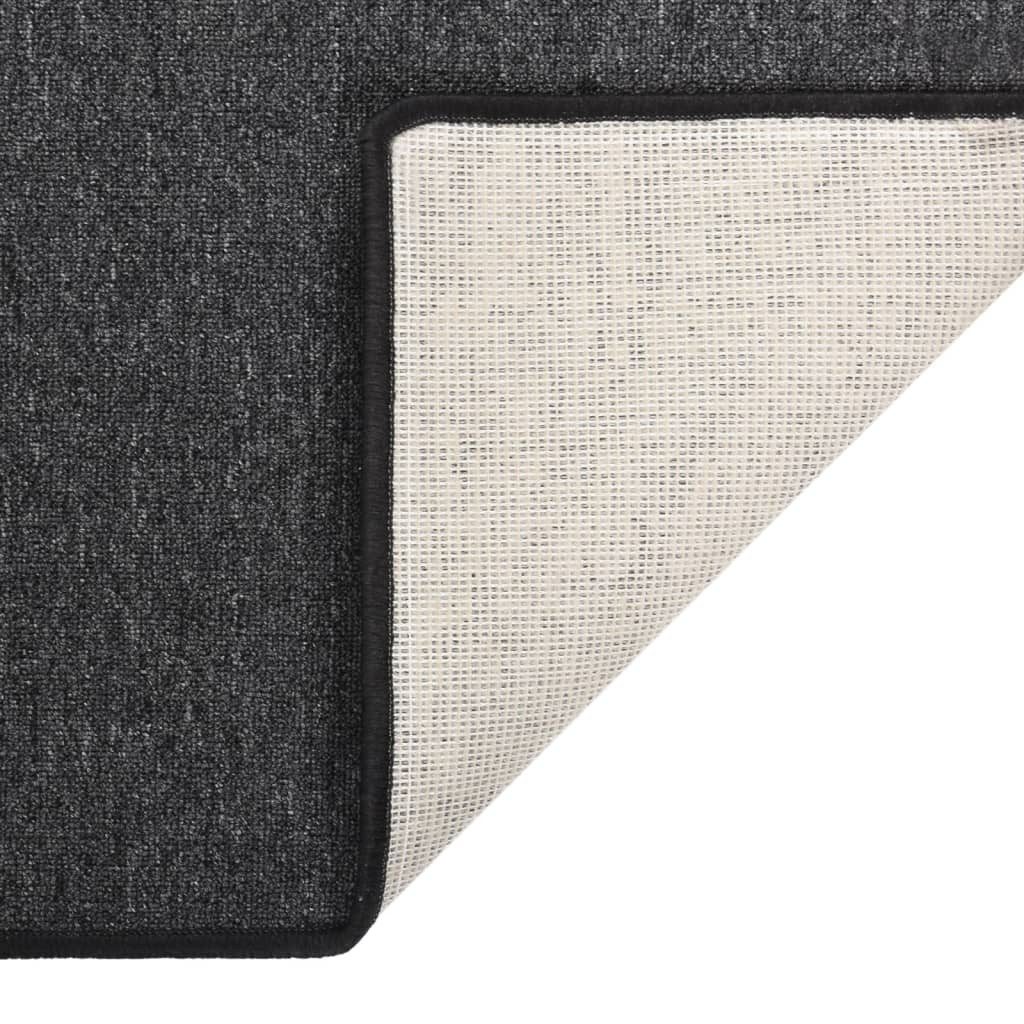 vidaXL Teppich Teppichläufer Anthrazit 50x200 cm, Rechteckig, Höhe: 0.3 mm – Bild 5 von 5