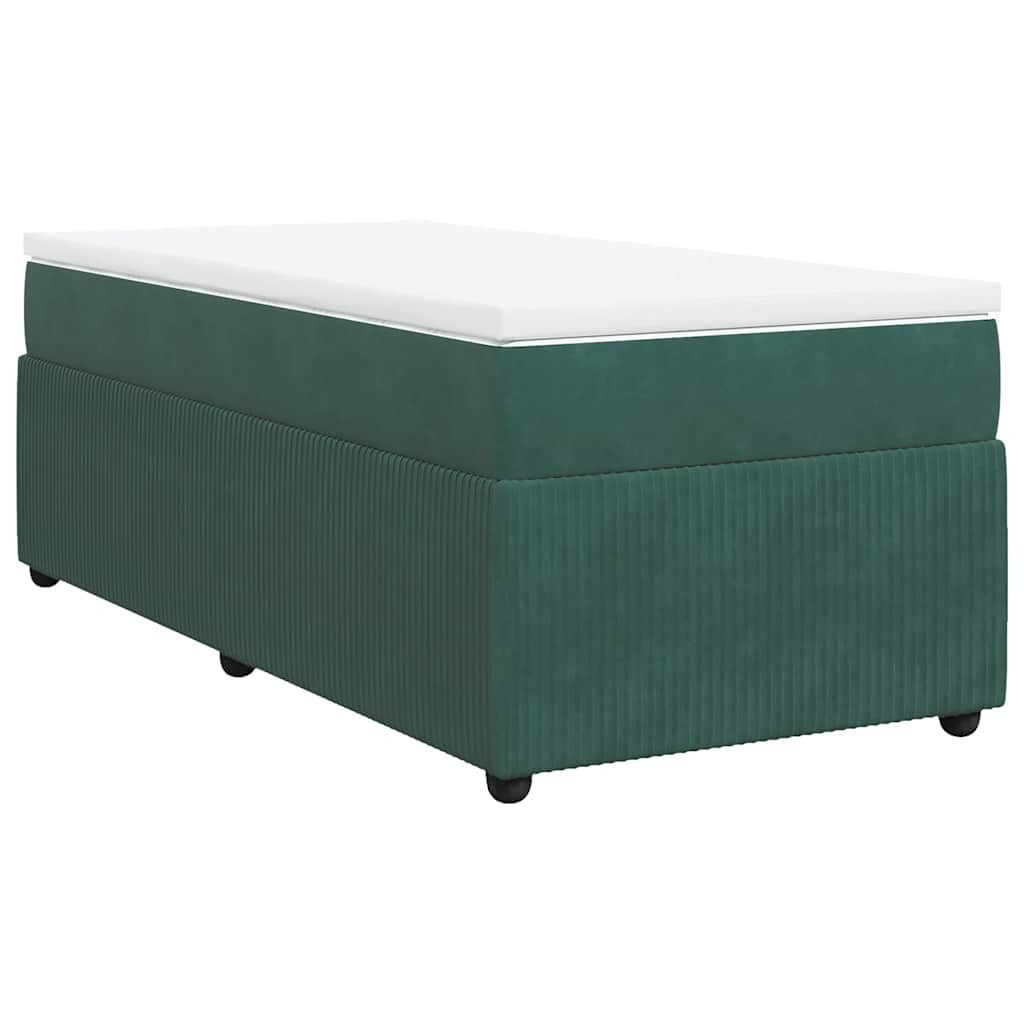 vidaXL Bett Boxspringbett mit Matratze Dunkelgrün günstig online kaufen
