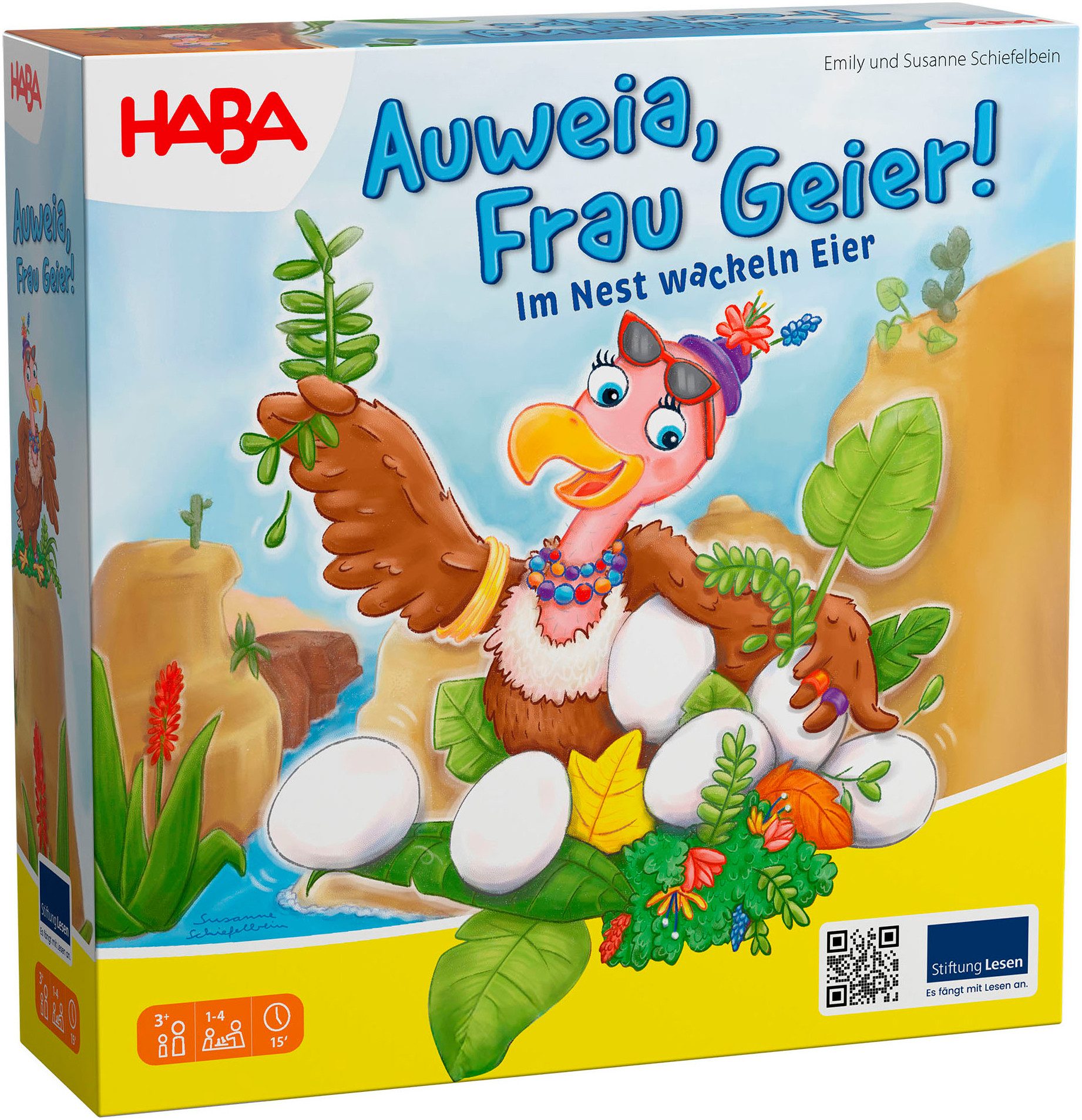 Haba Spiel Auweia, Frau Geier! Im Nest wackeln Eier, Geschicklichkeitsspiel