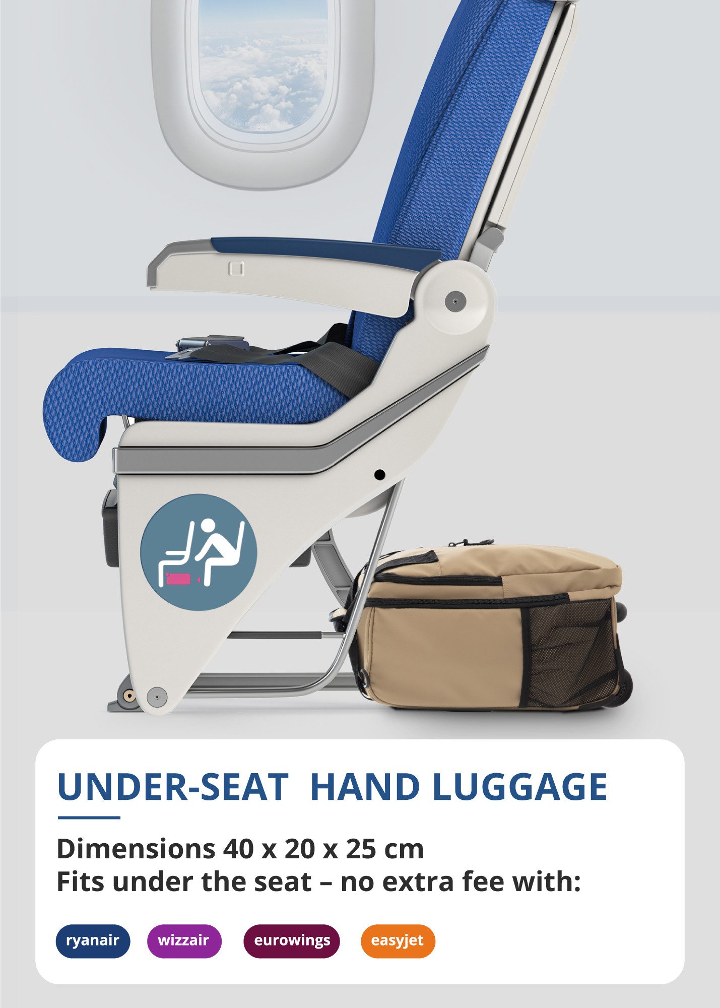 Hauptstadtkoffer Handgepäckkoffer blnbag M7, 2 Rollen, 2 Rollen, Untersitz Handgepäck, 20L – Bild 4 von 5
