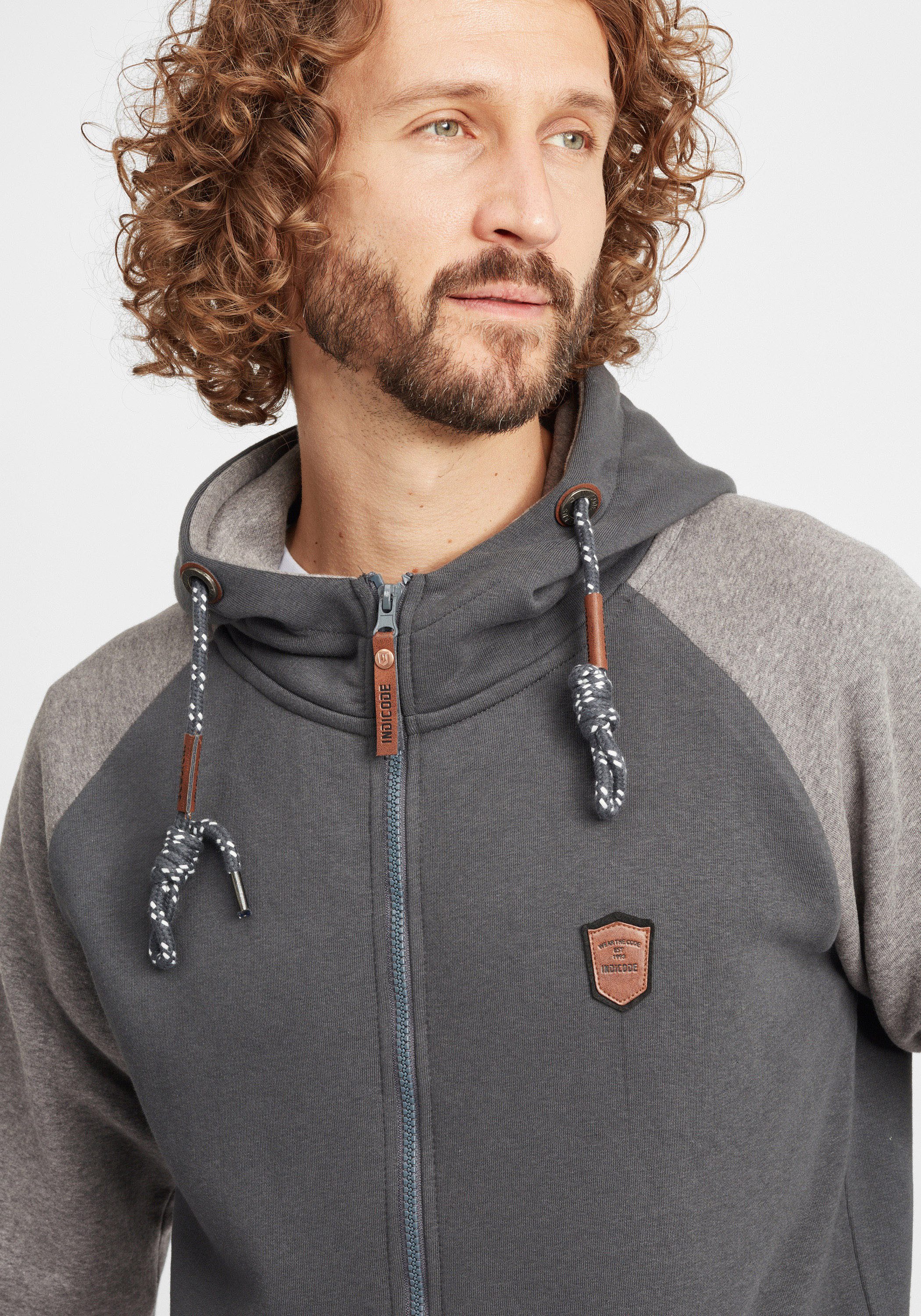 Indicode Kapuzensweatjacke IDTerence Sweatjacke mit Kapuze