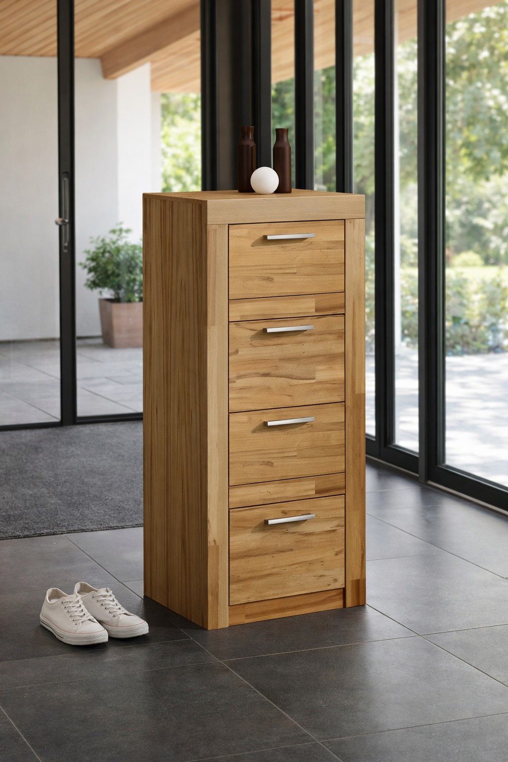 bv-vertrieb Schubkastenkommode Schubkastenkommode Kernbuche teilmassiv Anrichte Highboard