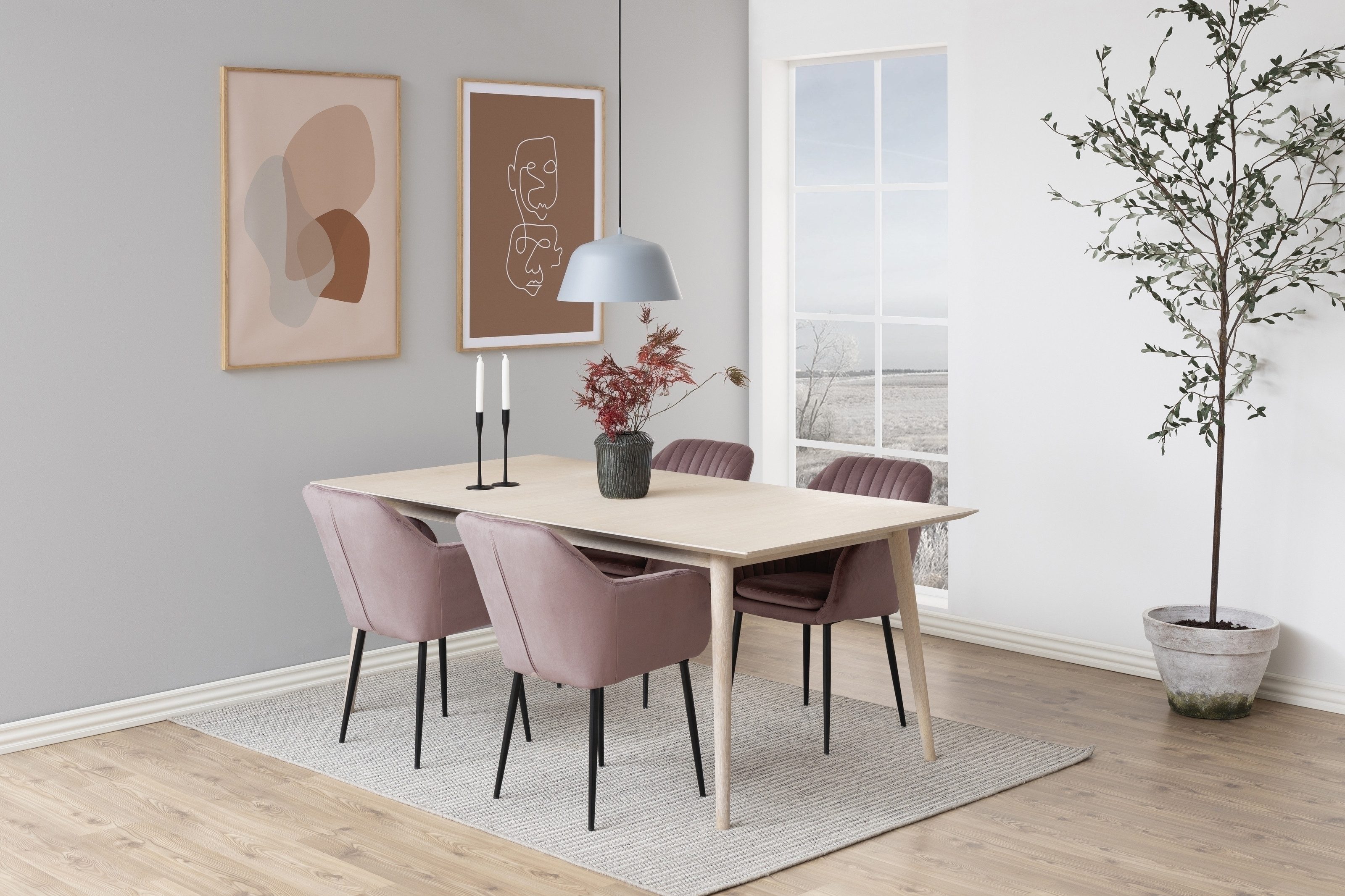 ACTONA GROUP Armlehnstuhl in dusty rose, günstig online kaufen