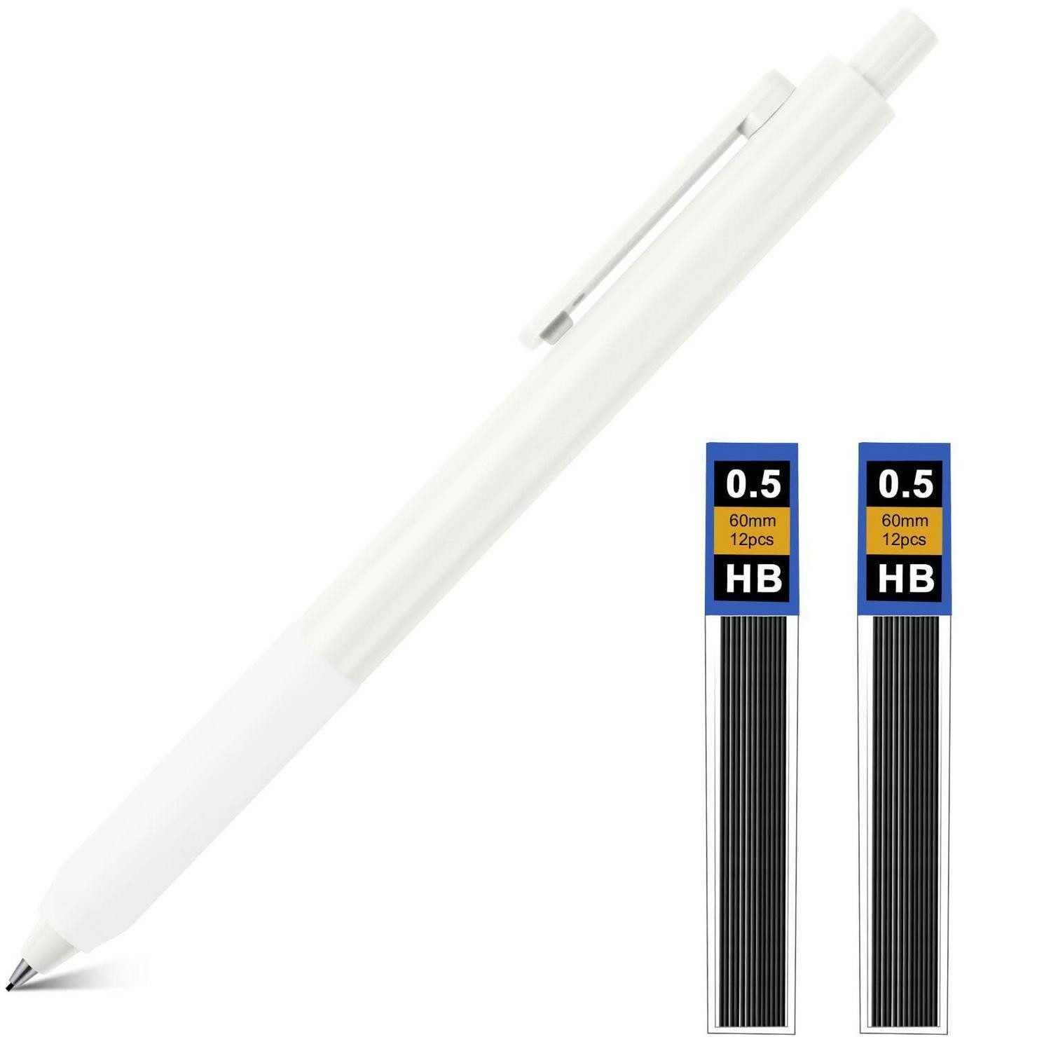 LuxusKollektion Druckbleistift Druckbleistift Set 0.5mm HB Weiss