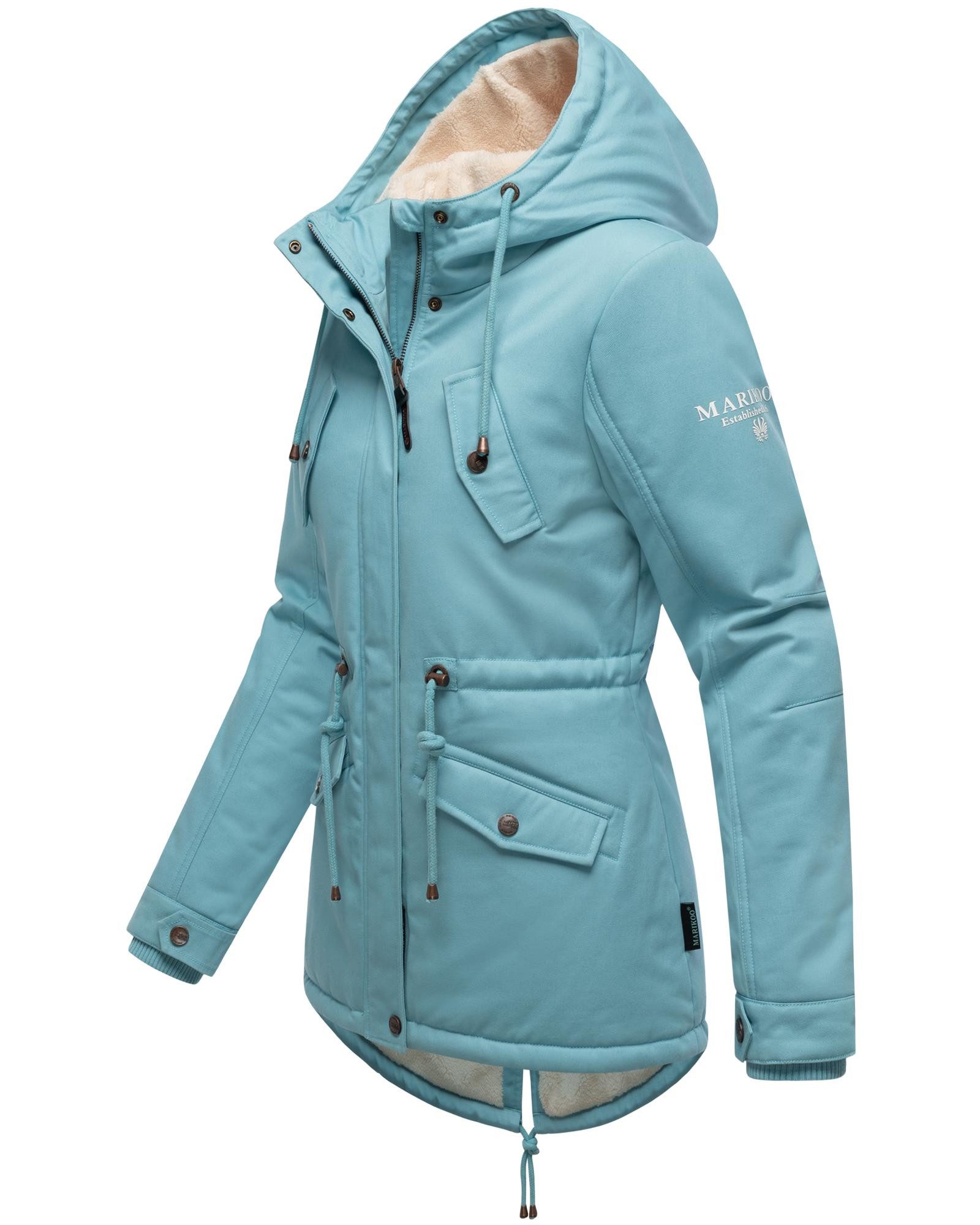 Marikoo Winterjacke Manolya stylischer Kurzmantel mit weichem Teddyfell-Fut günstig online kaufen