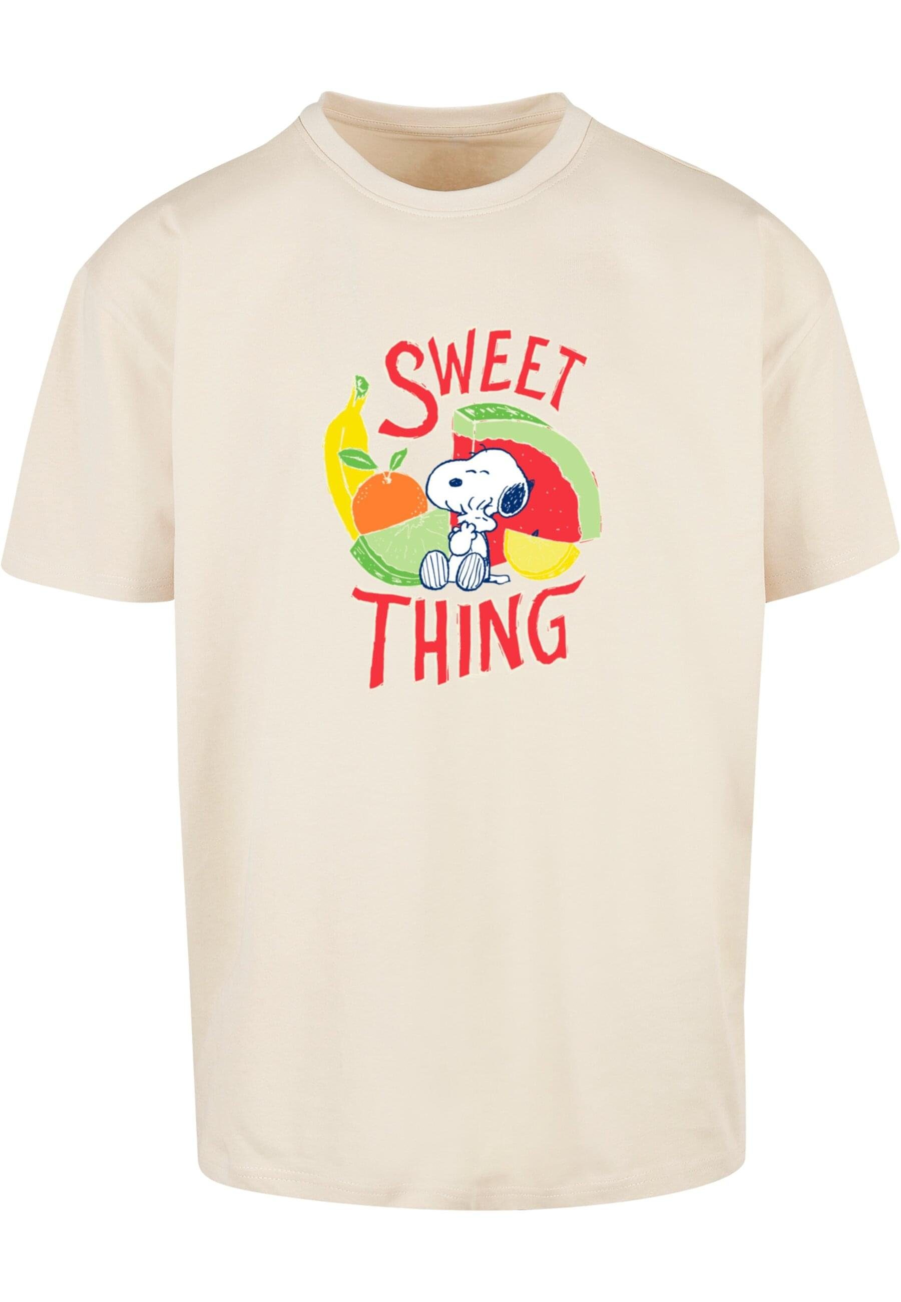 Merchcode T-Shirt Herren Ladies Peanuts - Sweet thing Heavy Oversize Tee (1-tlg) sand