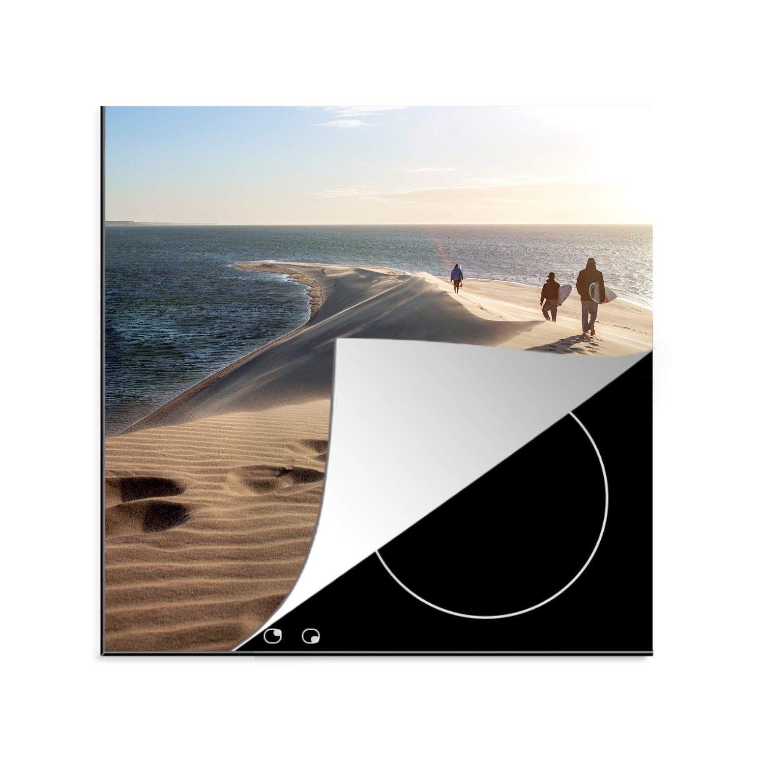 MuchoWow Herdblende-/Abdeckplatte Sanddünen am Meer, Vinyl, (1 tlg), 78x78 cm, Ceranfeldabdeckung, Arbeitsplatte für küche