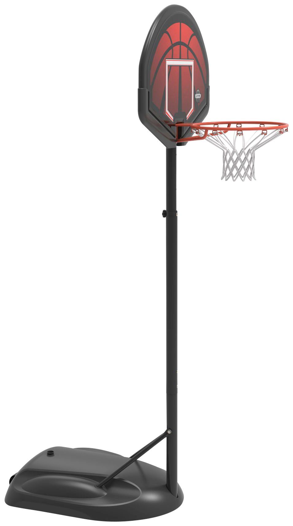 Basketballkorb Alabama, 50NRTH höhenverstellbar schwarz/rot