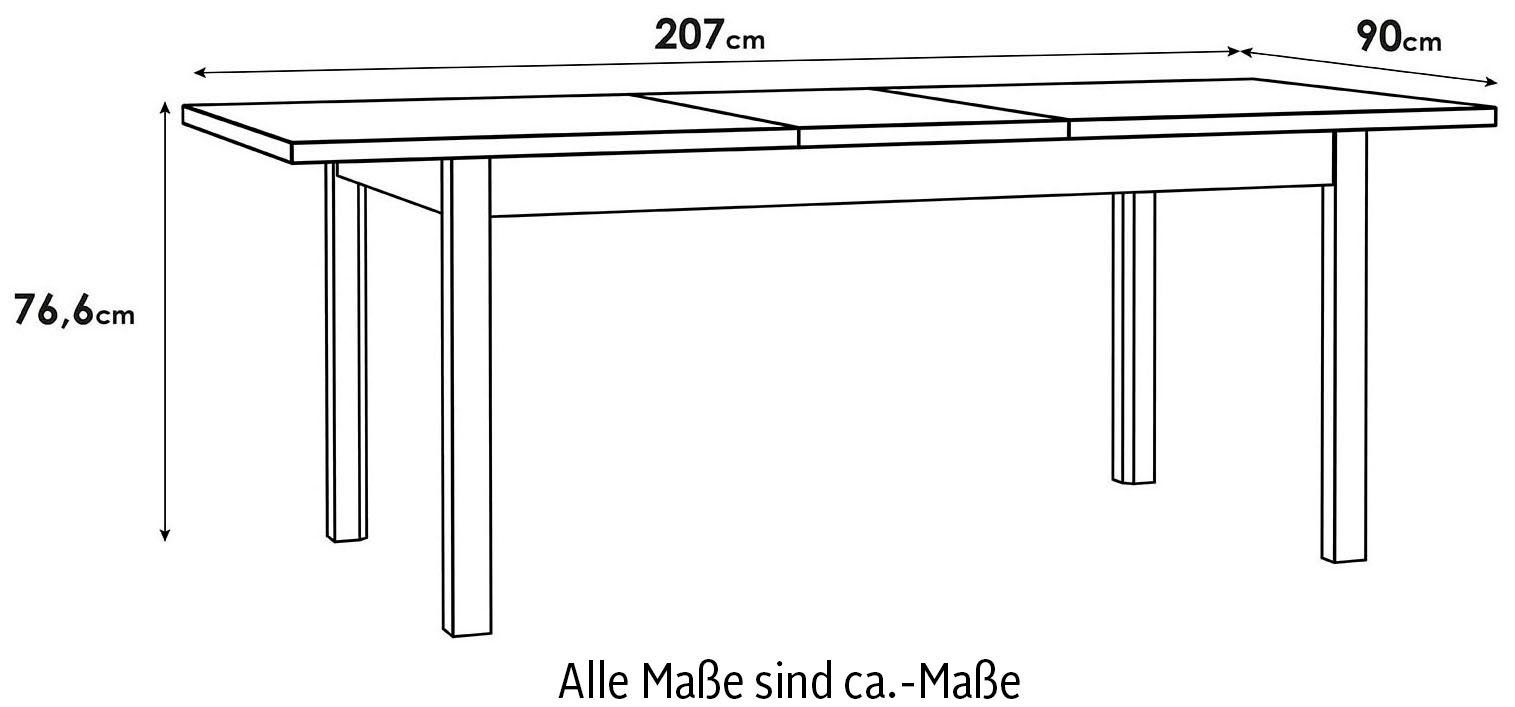 Esstisch, 160-207 FORTE cm Ausziehbar