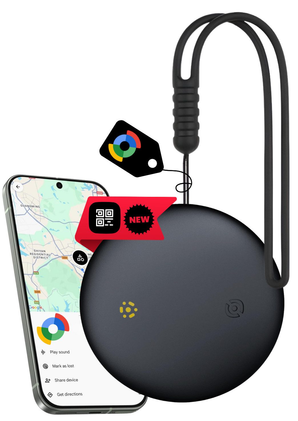 S&T Design GPS Tracker Smart Tag AirTag alternative für Android Schlüsselfinder Gps трекер (Weltweit Wasserdicht Bluetooth Key Finder Tasche/Koffer/Brieftasche)