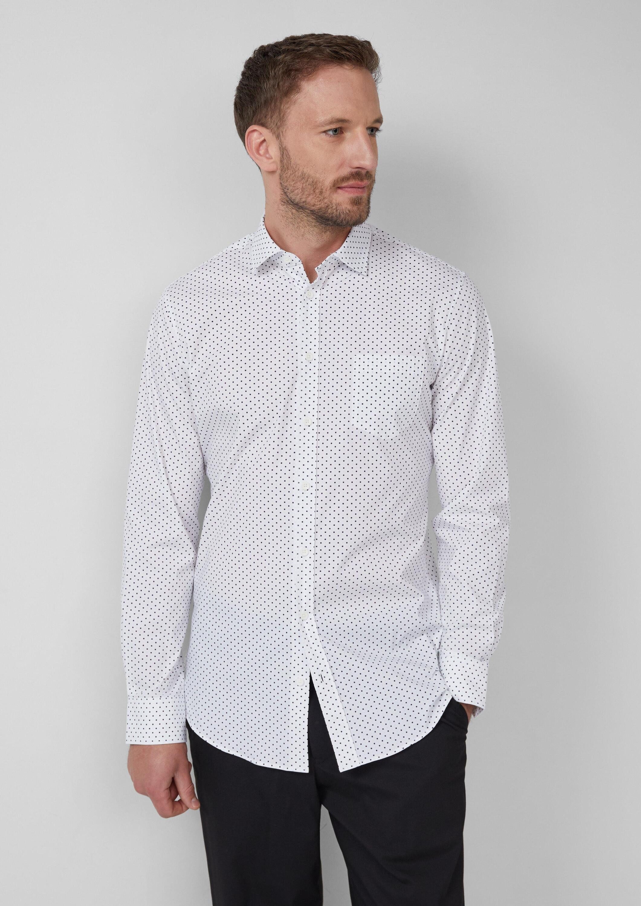 s.Oliver Langarmhemd Hemd Tailored Fit: Langarmhemd mit All-over-Print