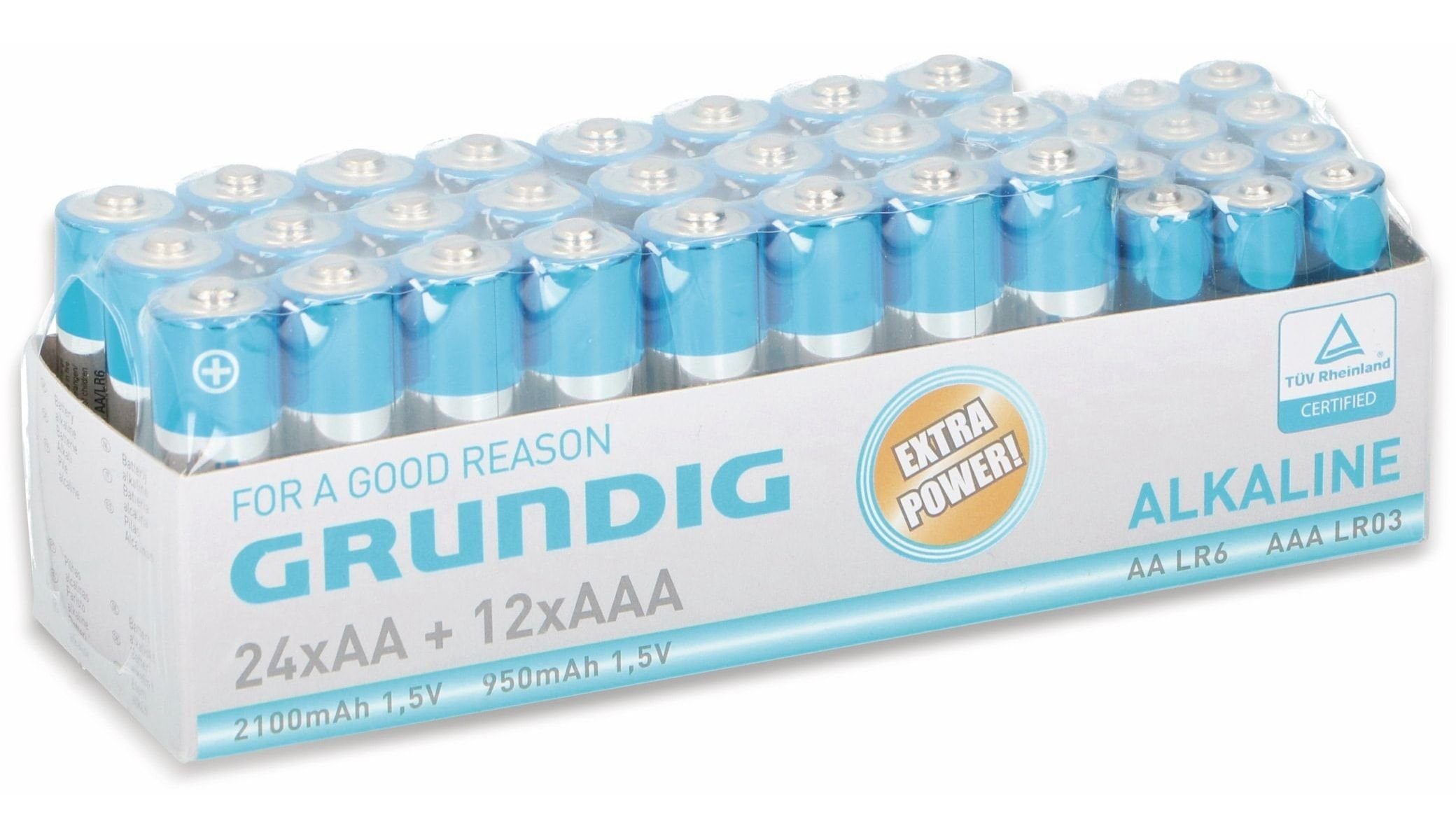 Grundig GRUNDIG Alkaline-Batterien-Set 24 Stück AA/12 Batterie