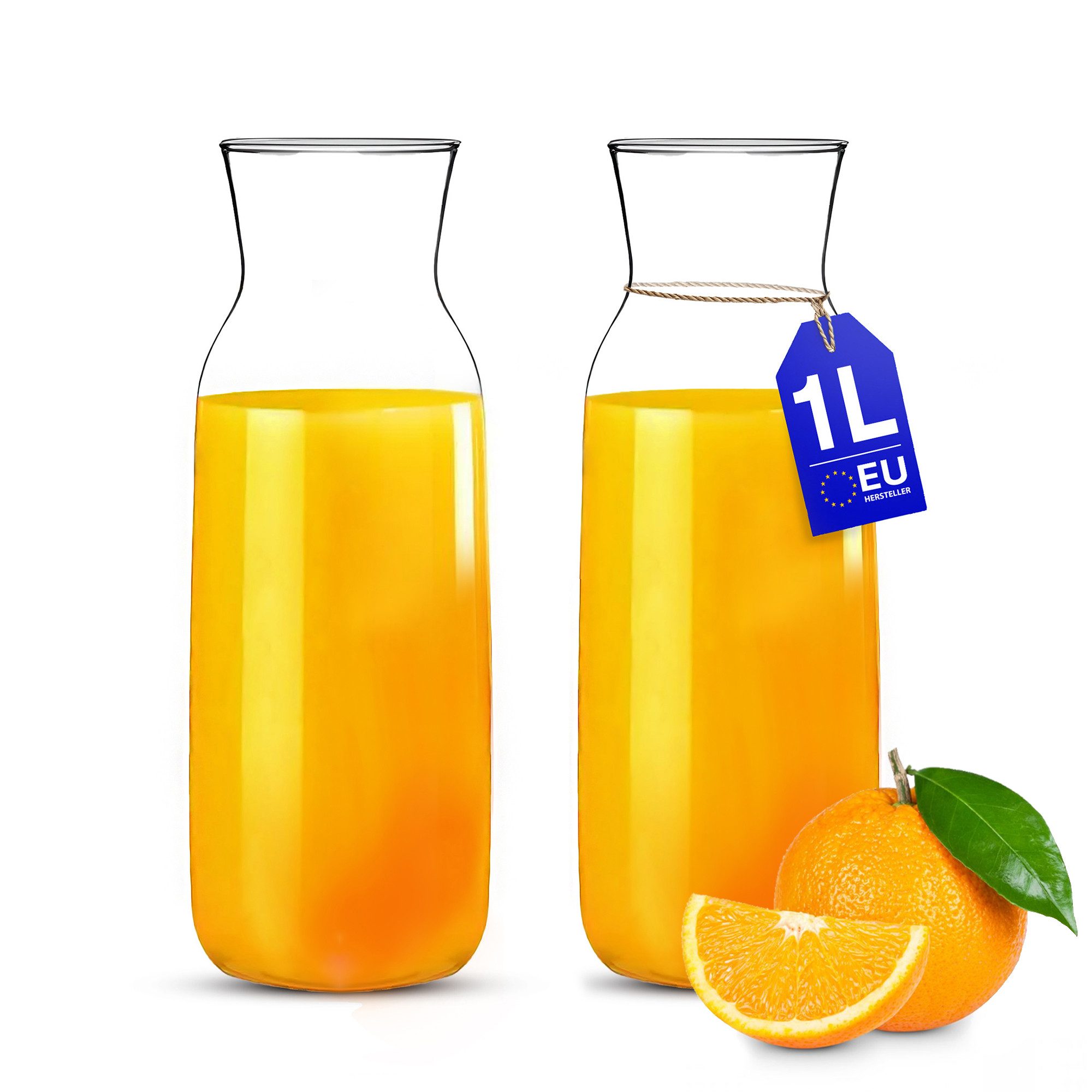 Wasserkaraffe Karaffe Glaskaraffe Transparente 1 Liter
