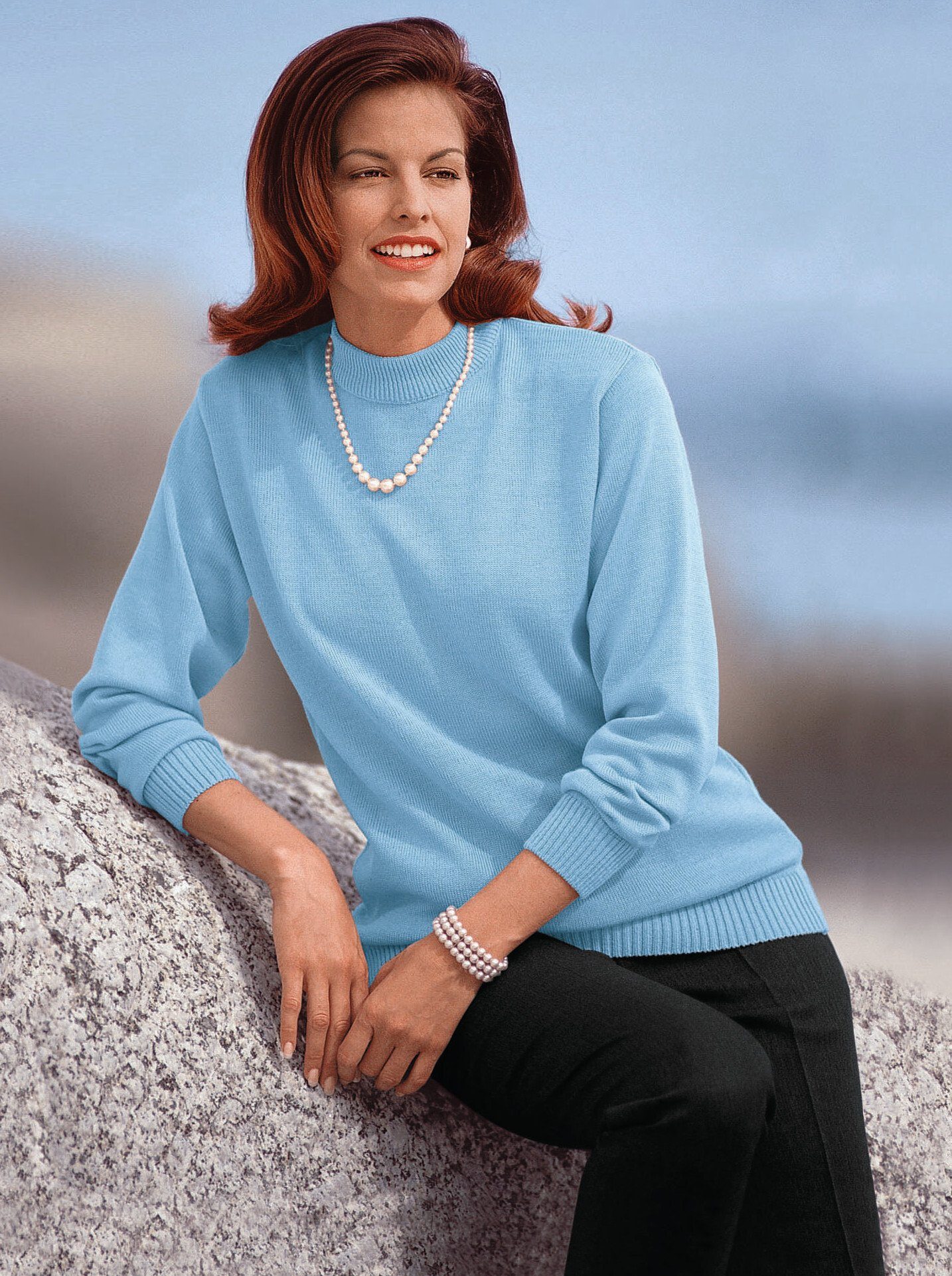 WITT WEIDEN Strickpullover bleu | Strickpullover