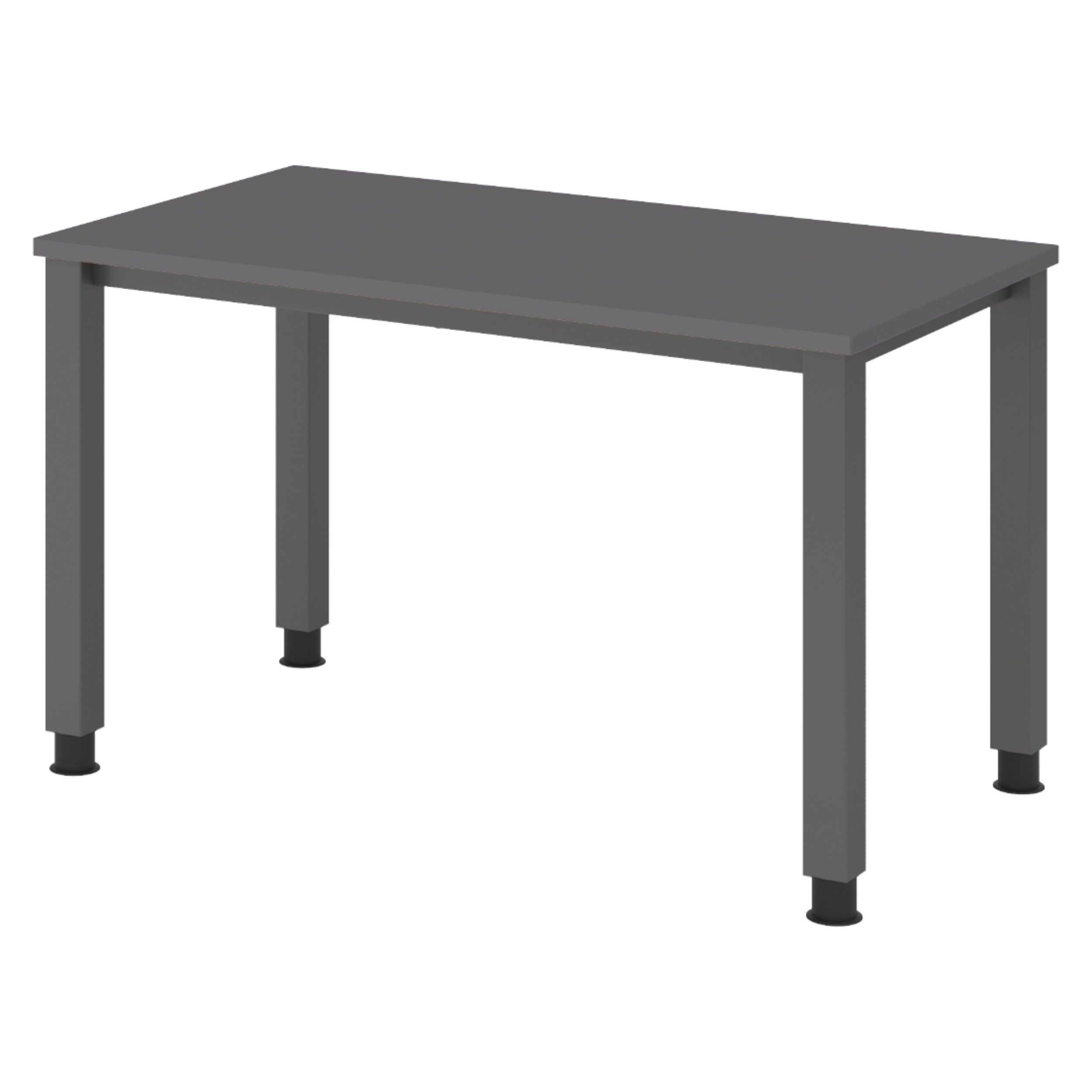 bümö Schreibtisch Q-Serie Mini, Rechteck: 120 x 67,2 cm - Dekor: Graphit
