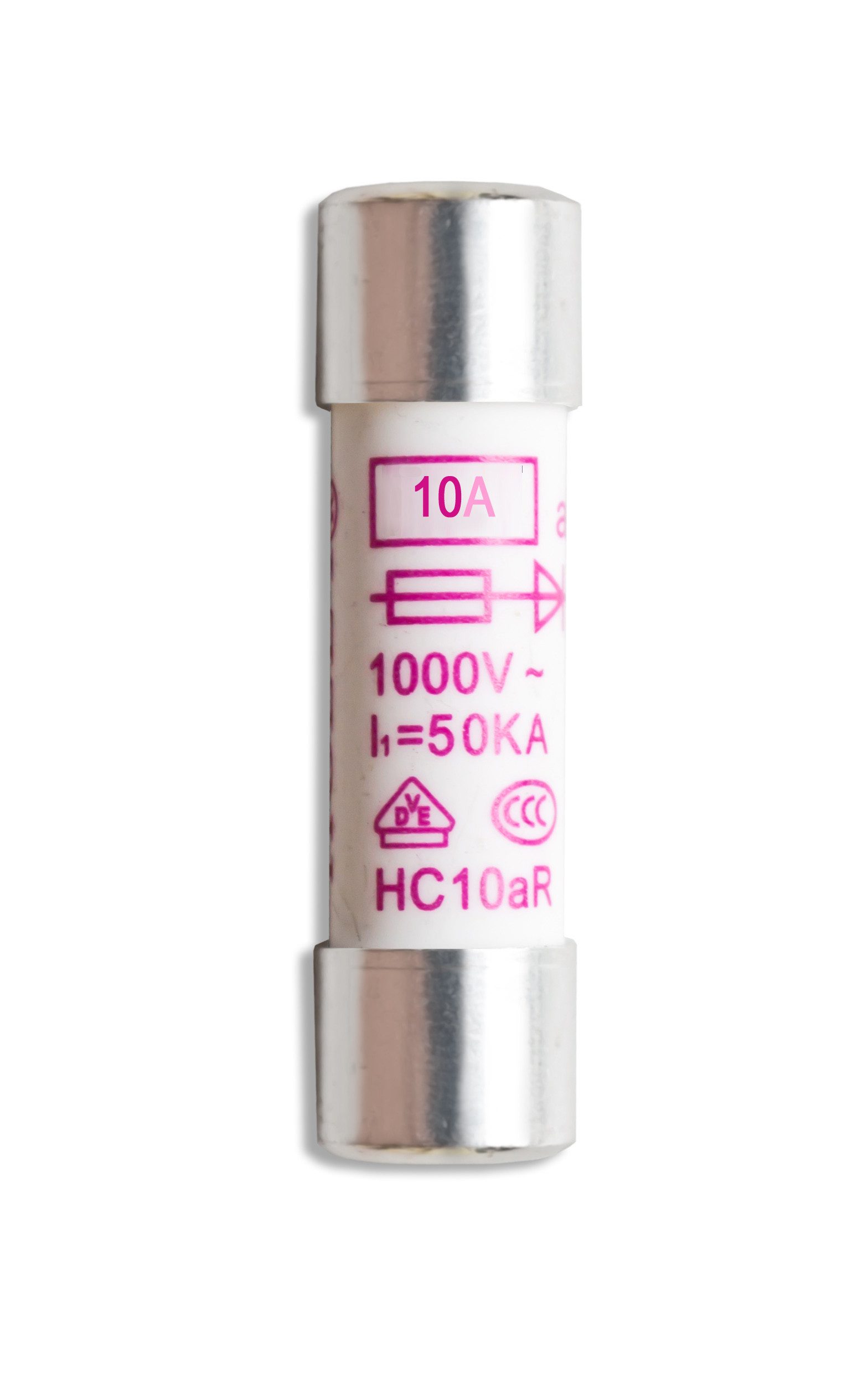 PeakTech Einbausicherung Feinsicherung, 10 A / 1000 V, 10,3 x 38 mm, super flink