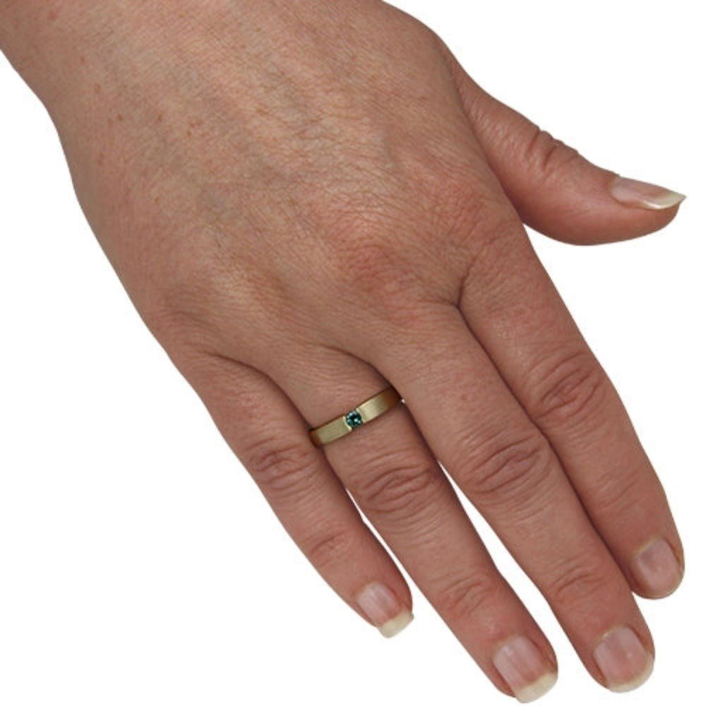 SKIELKA DESIGNSCHMUCK Goldring Gold Ring natürlichem Alexandrit 585) mm Goldschmiedearbeit 3,3 intens, Deutschland mit aus (Gelbgold hochwertige mit