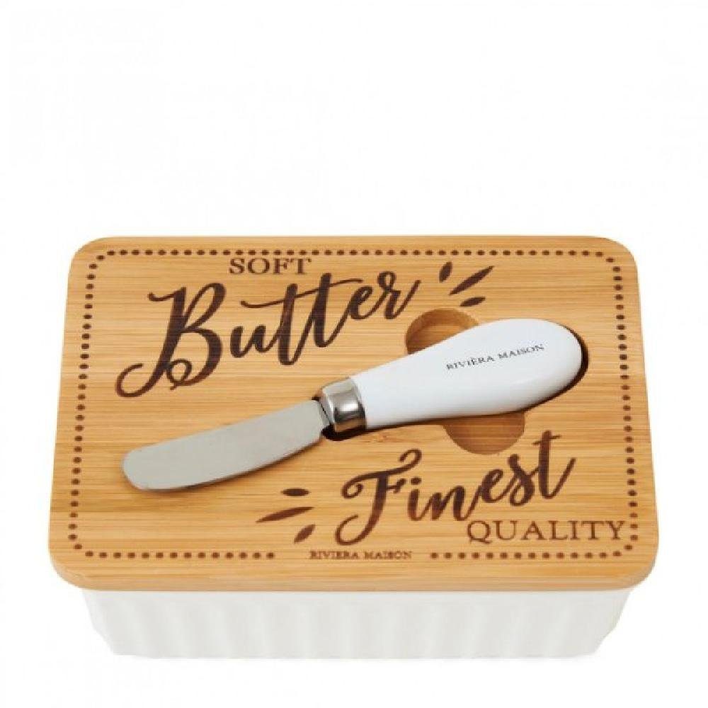Rivièra Maison Butterdose Butterdose mit Messer Finest Qualitiy
