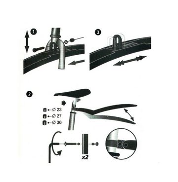 Dunlop Schutzblech Schutzblech Set (Fahrrad Blech), für Fahrräder 24-26"