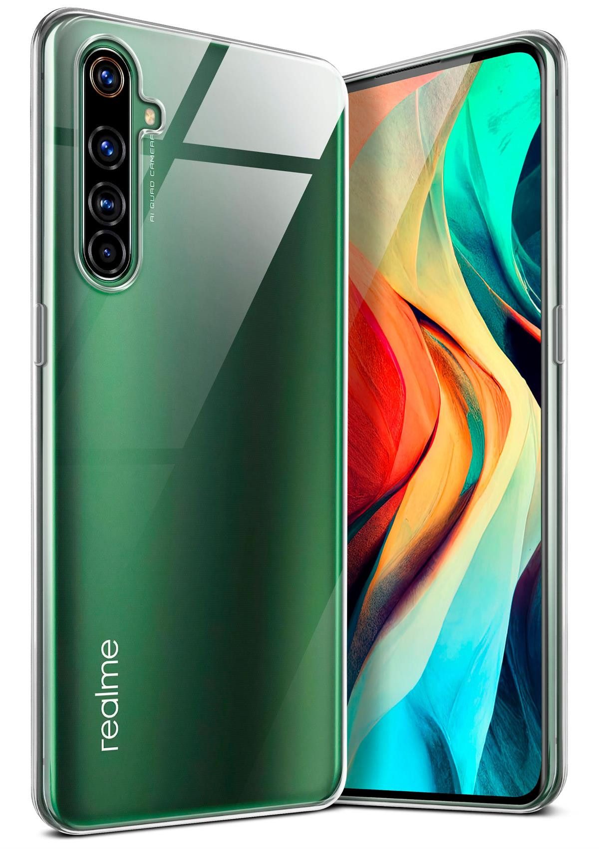 moex Handyhülle moex® Aero Case für Realme X50 Pro, Hülle Silikon durchsichtig, Clear Schutzhülle Transparent Silikonhülle